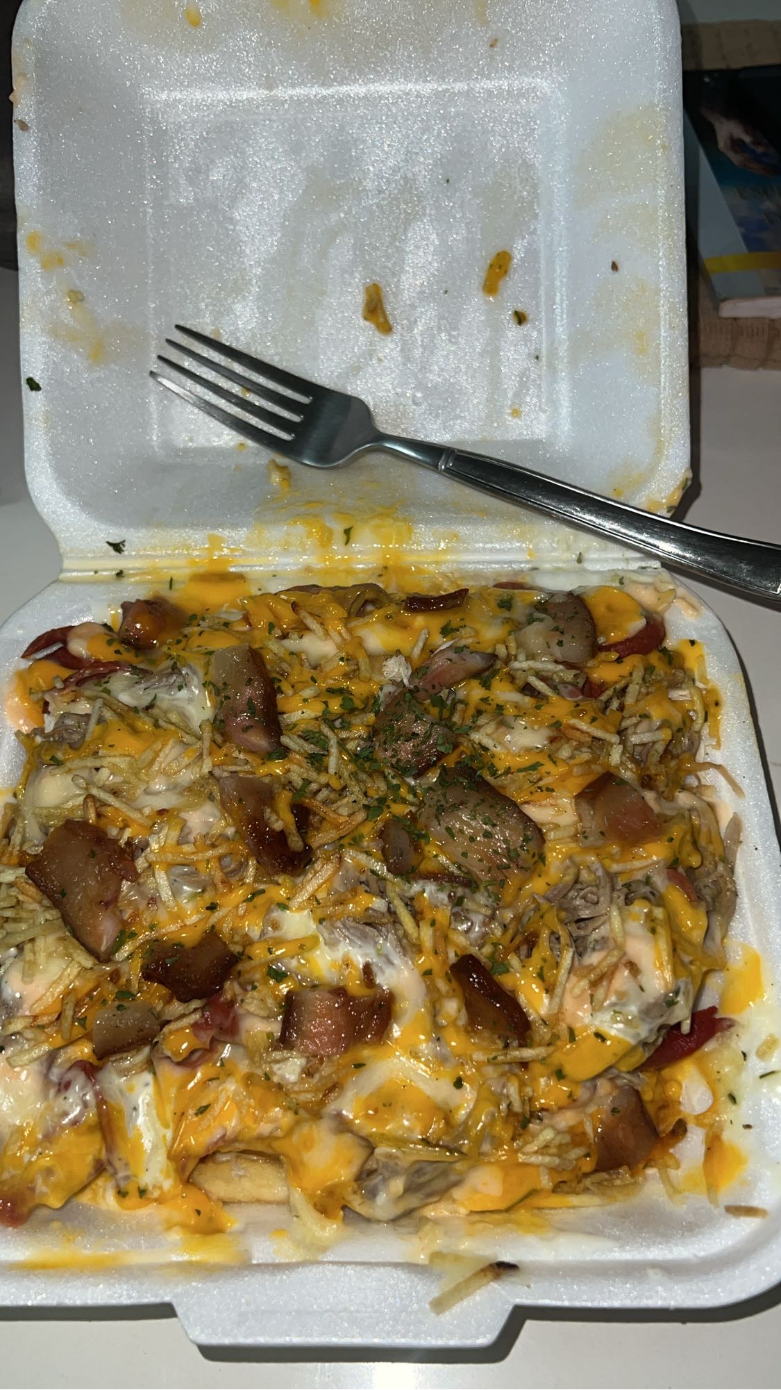 papas con queso y carne