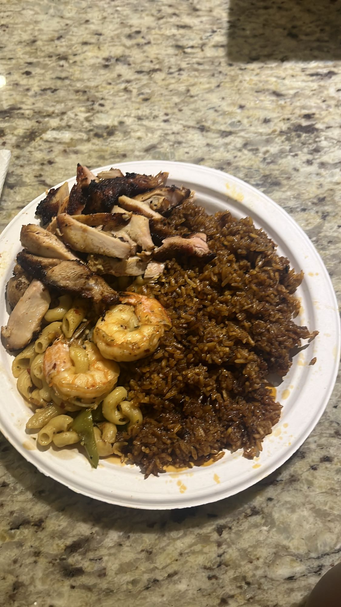 Chicken, Shrimp, Rice & Pasta Plate