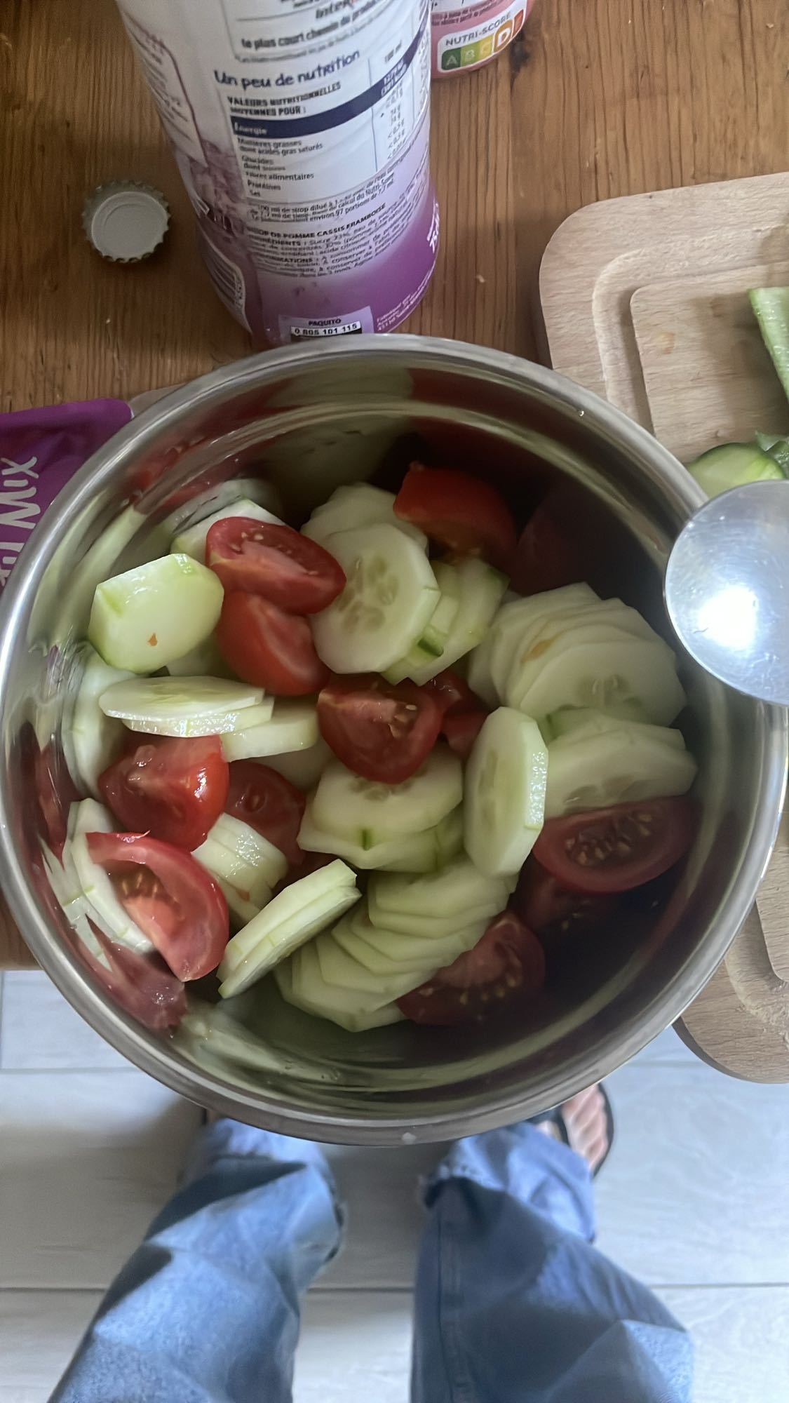 Salade concombre tomate