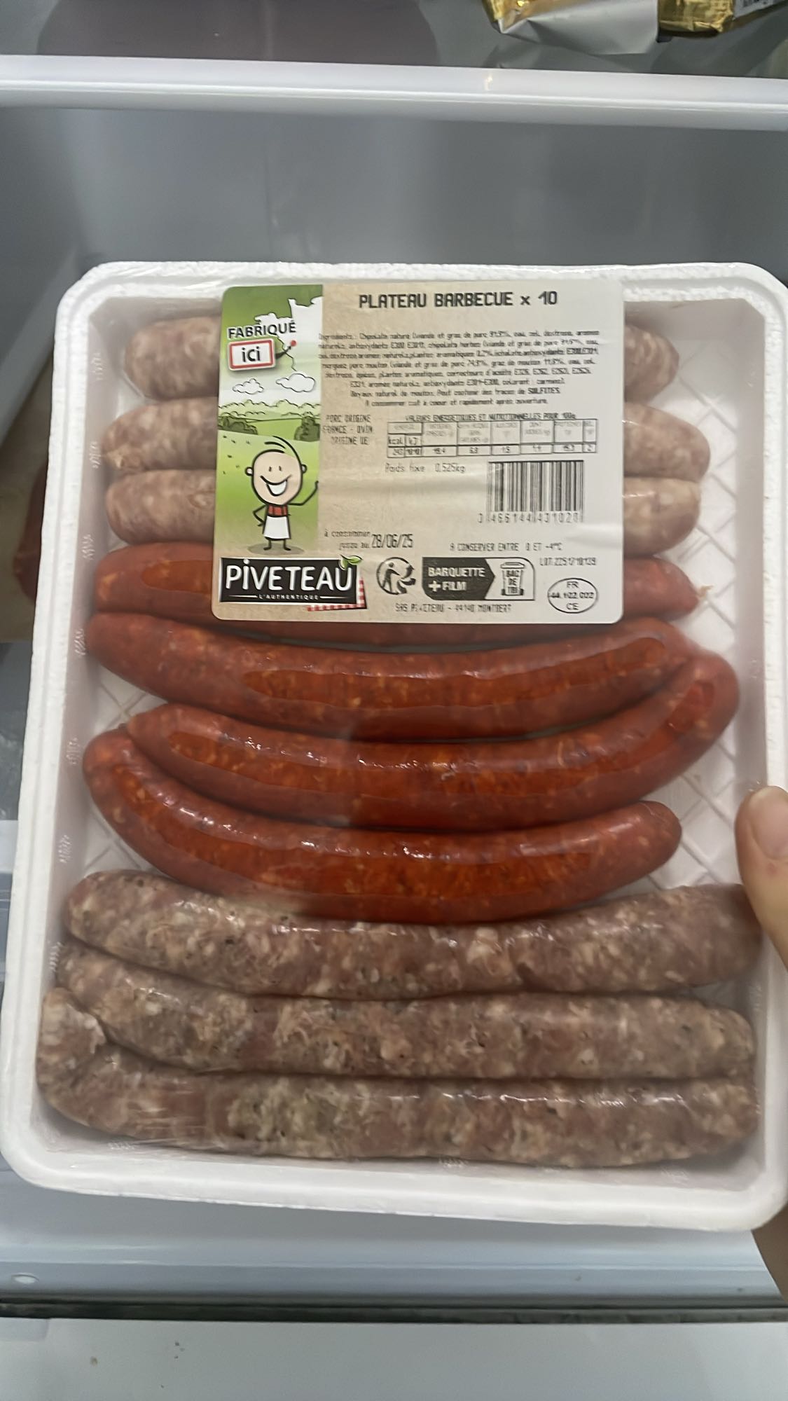 Plateau barbecue saucisses