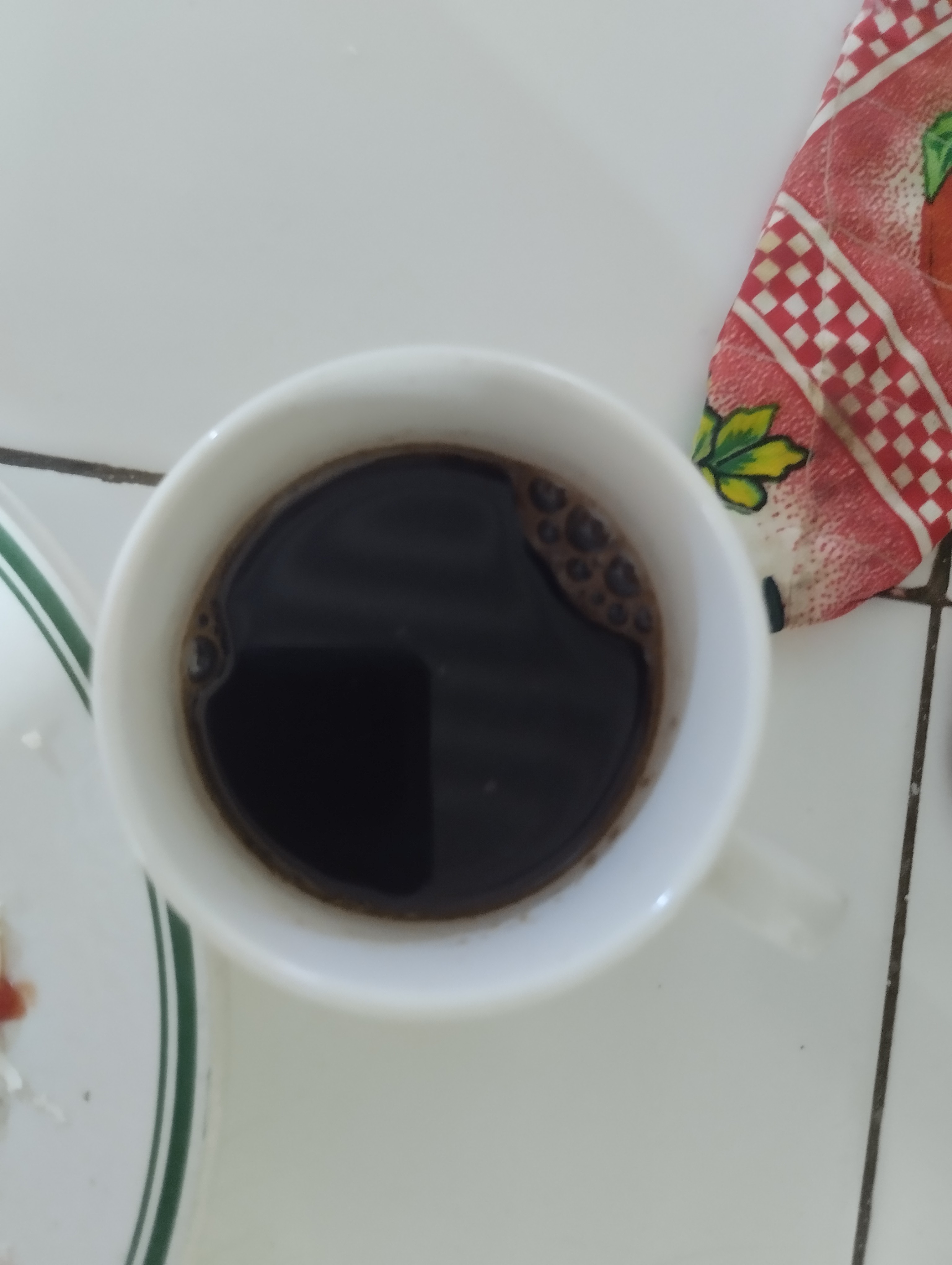 taza de café negro