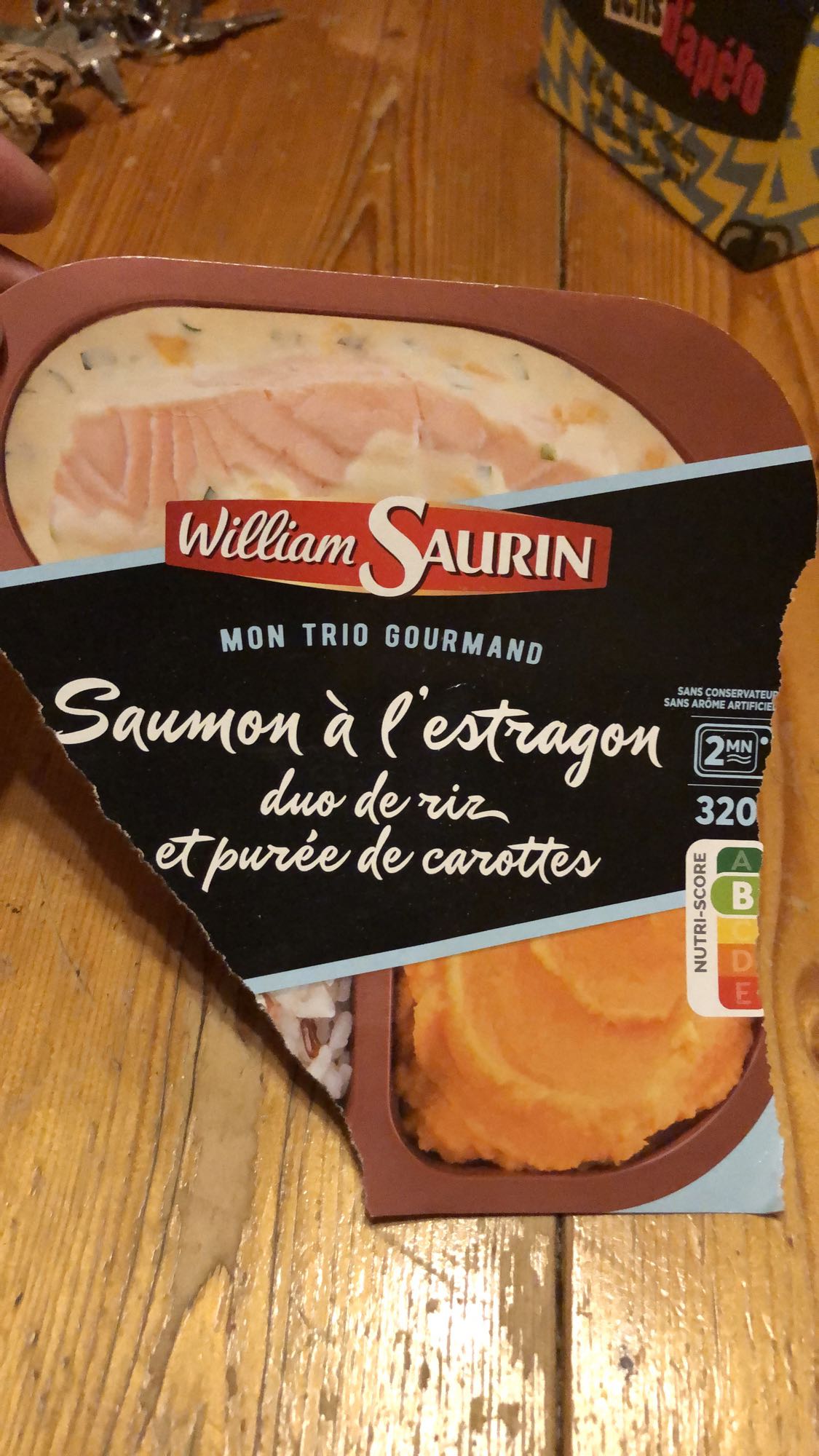 Saumon estragon riz carottes