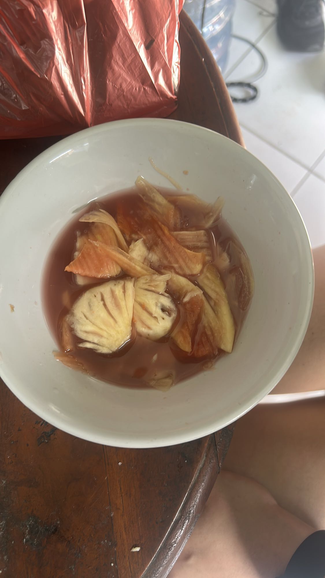 Fruit in sweet syrup