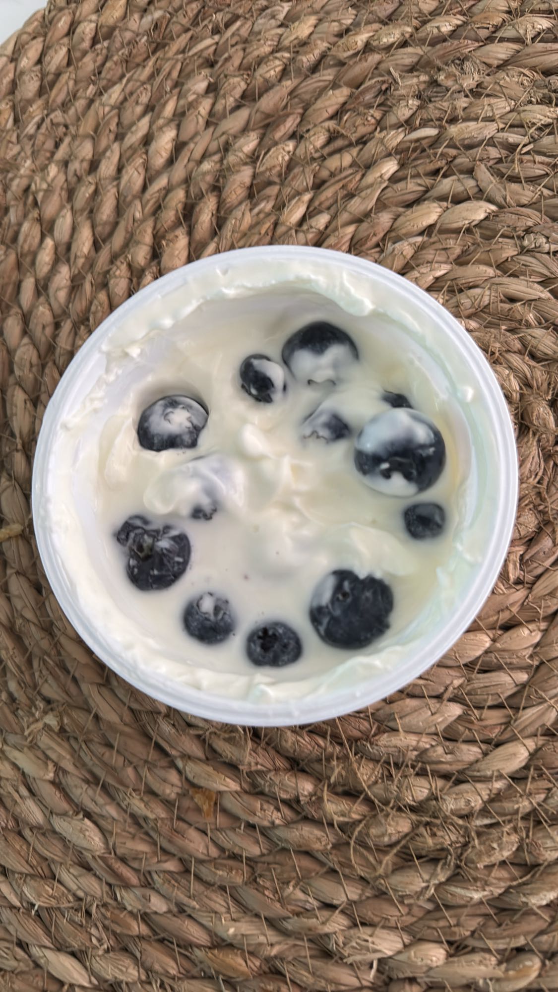 Yoghurt met bosbessen