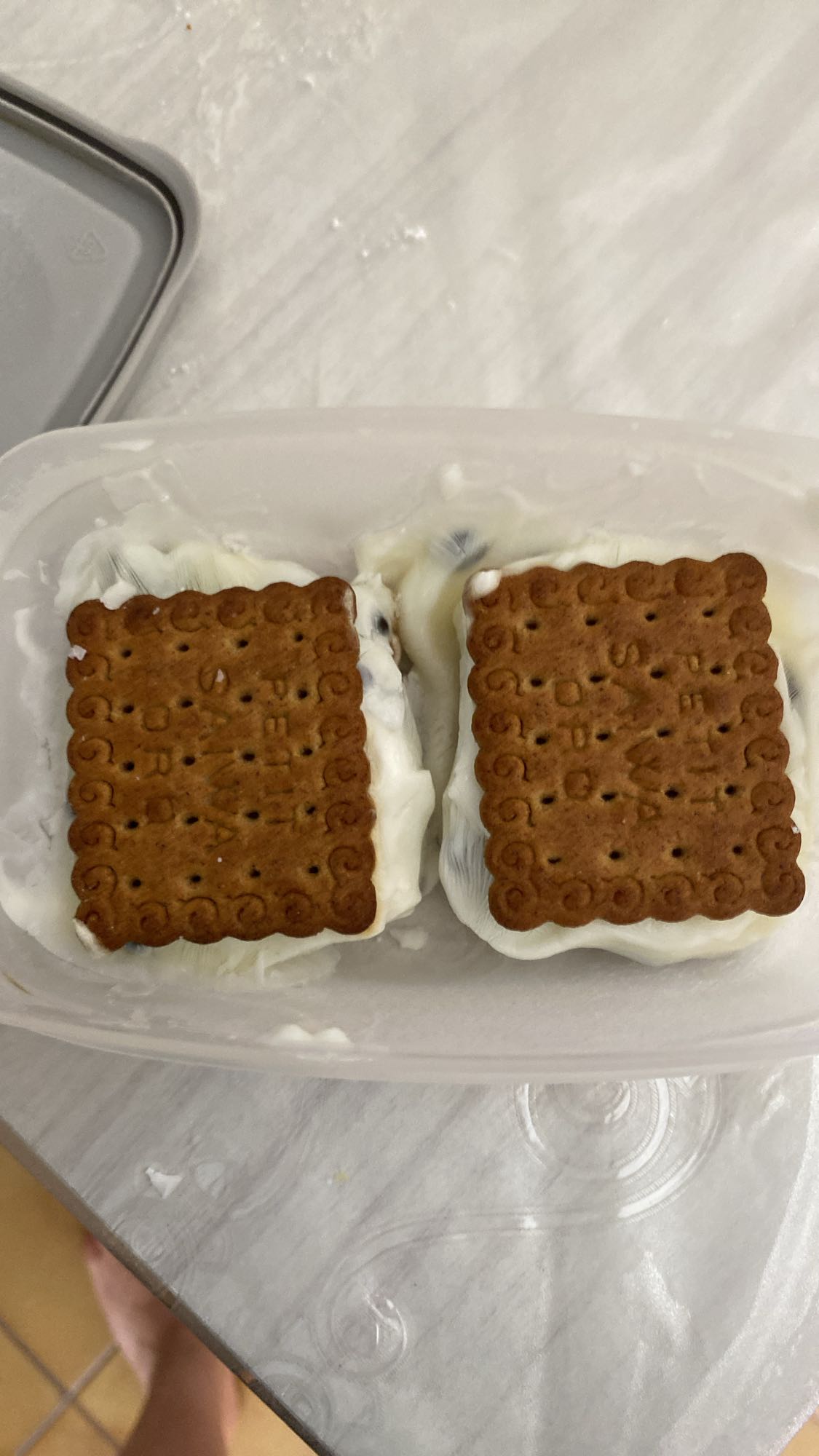 Biscuit Ice Cream Sandwich