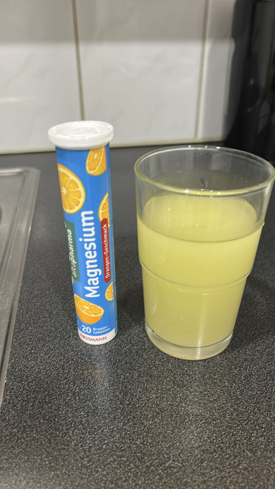 Magnesiumbrusetablett drikk