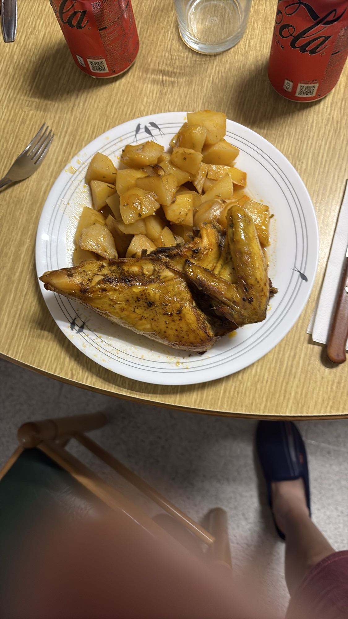 Pechuga de pollo y patatas