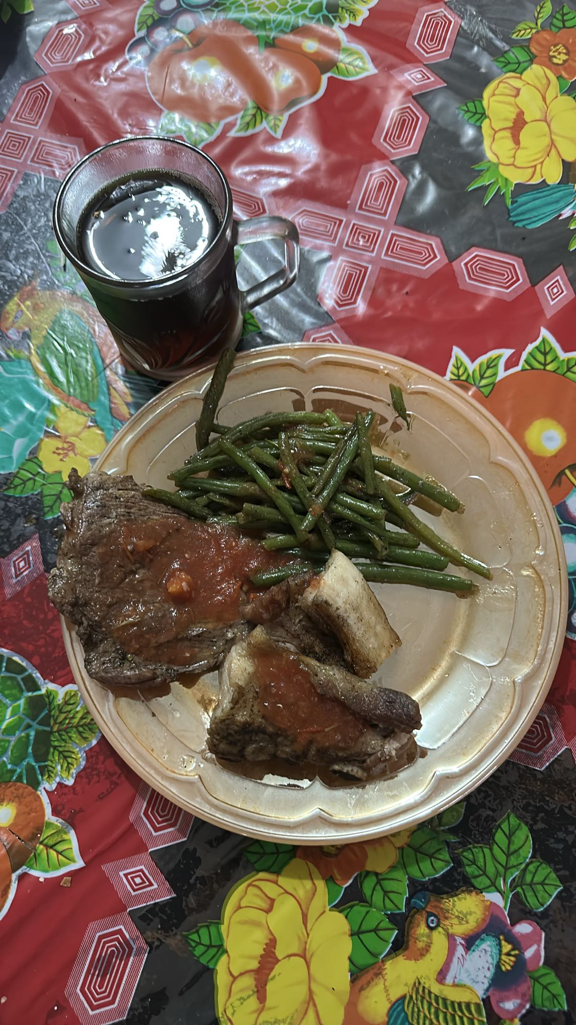 Costillas con ejotes