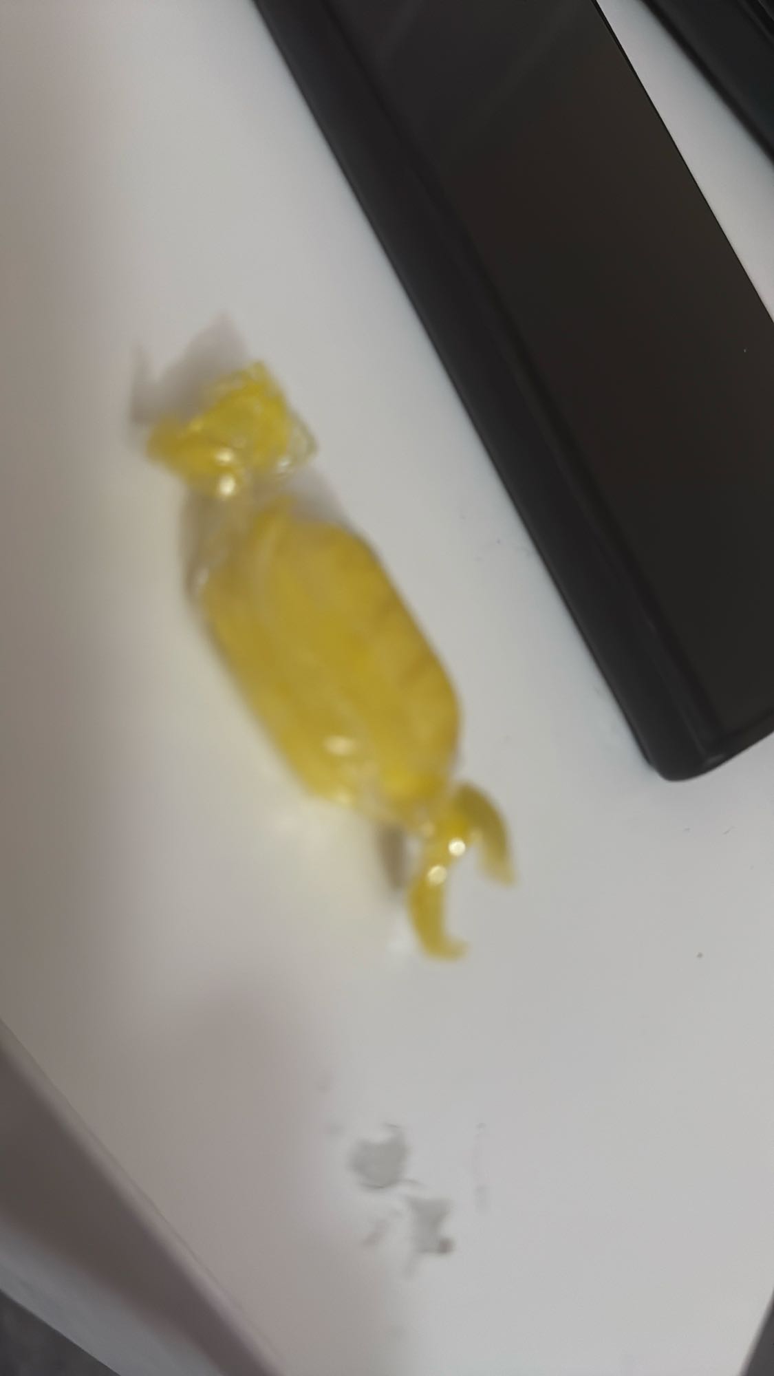 Yellow hard candy
