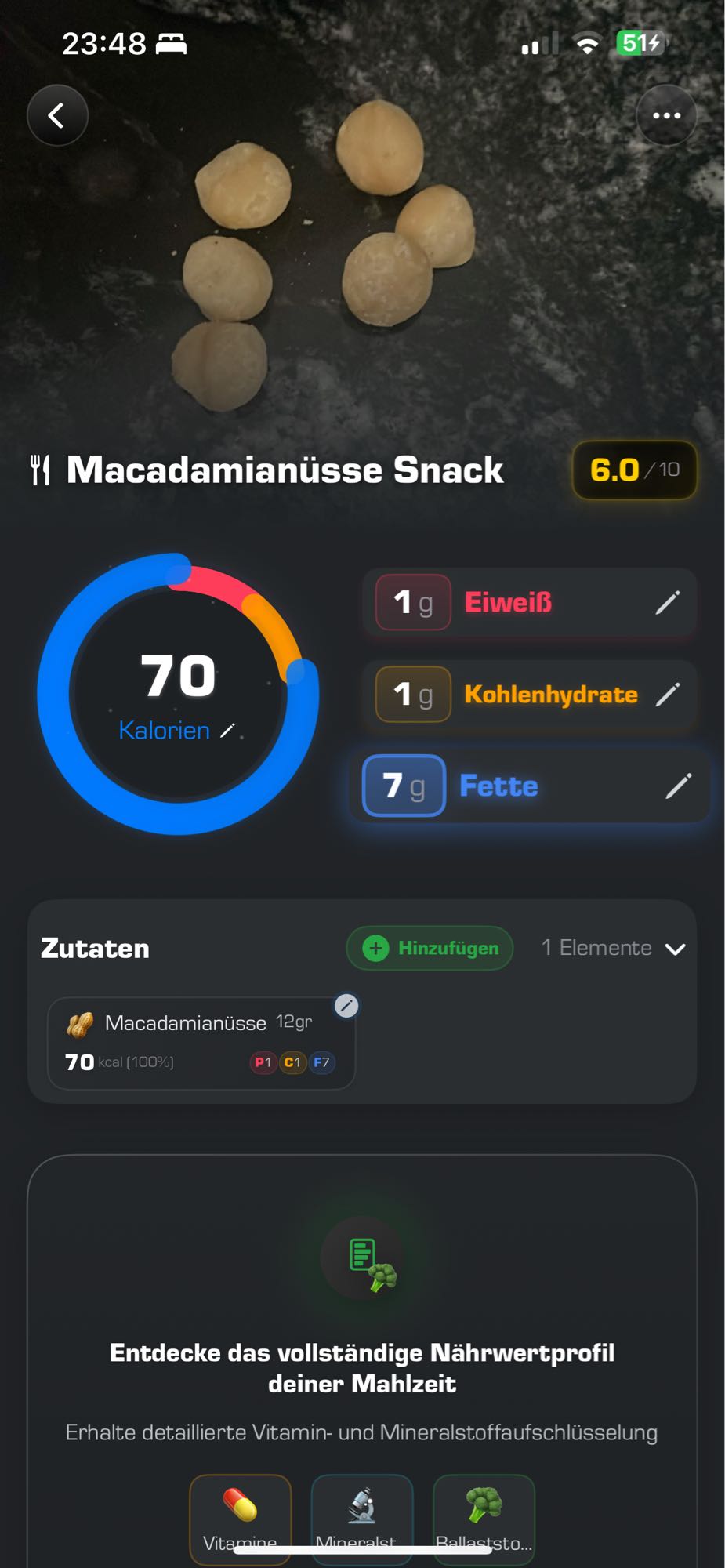 Macadamianüsse Snack