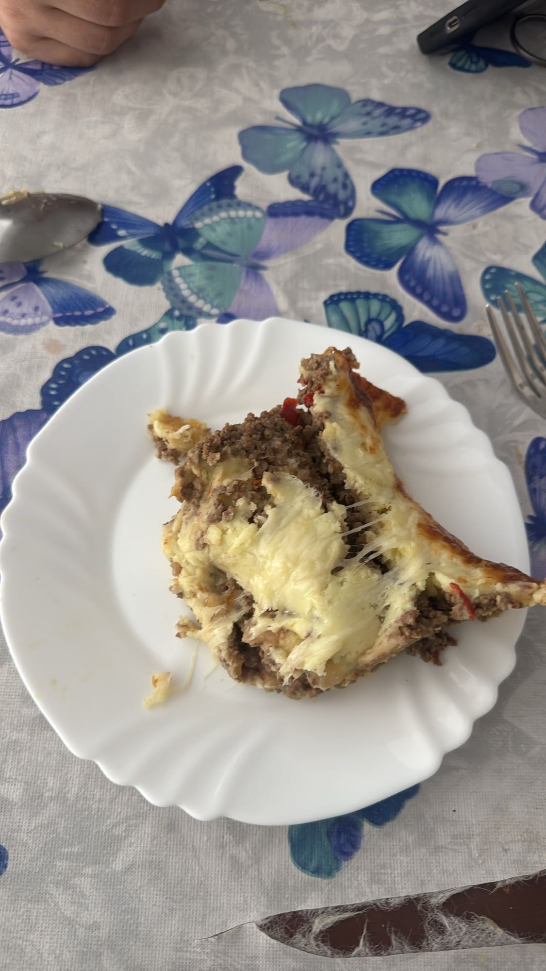 Pastel de carne con queso