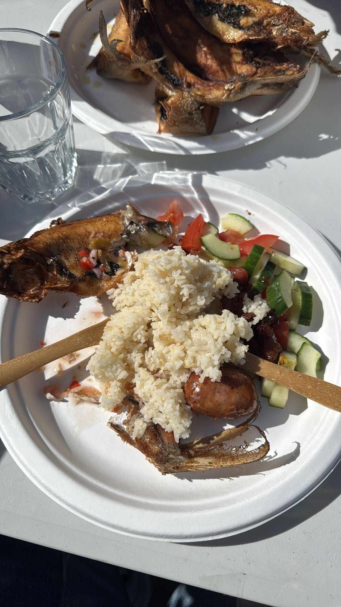 Grillad fisk med ris