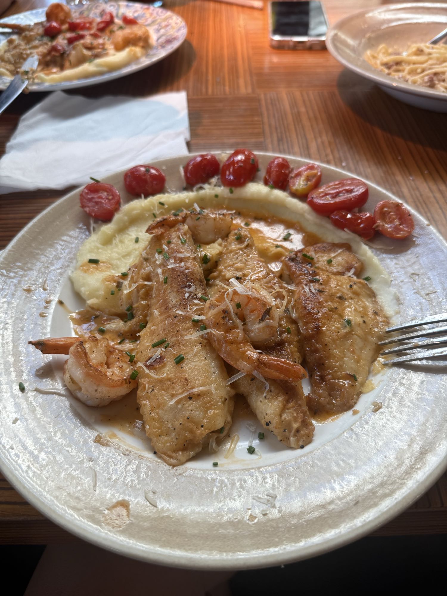 Fish & Shrimp with Mash