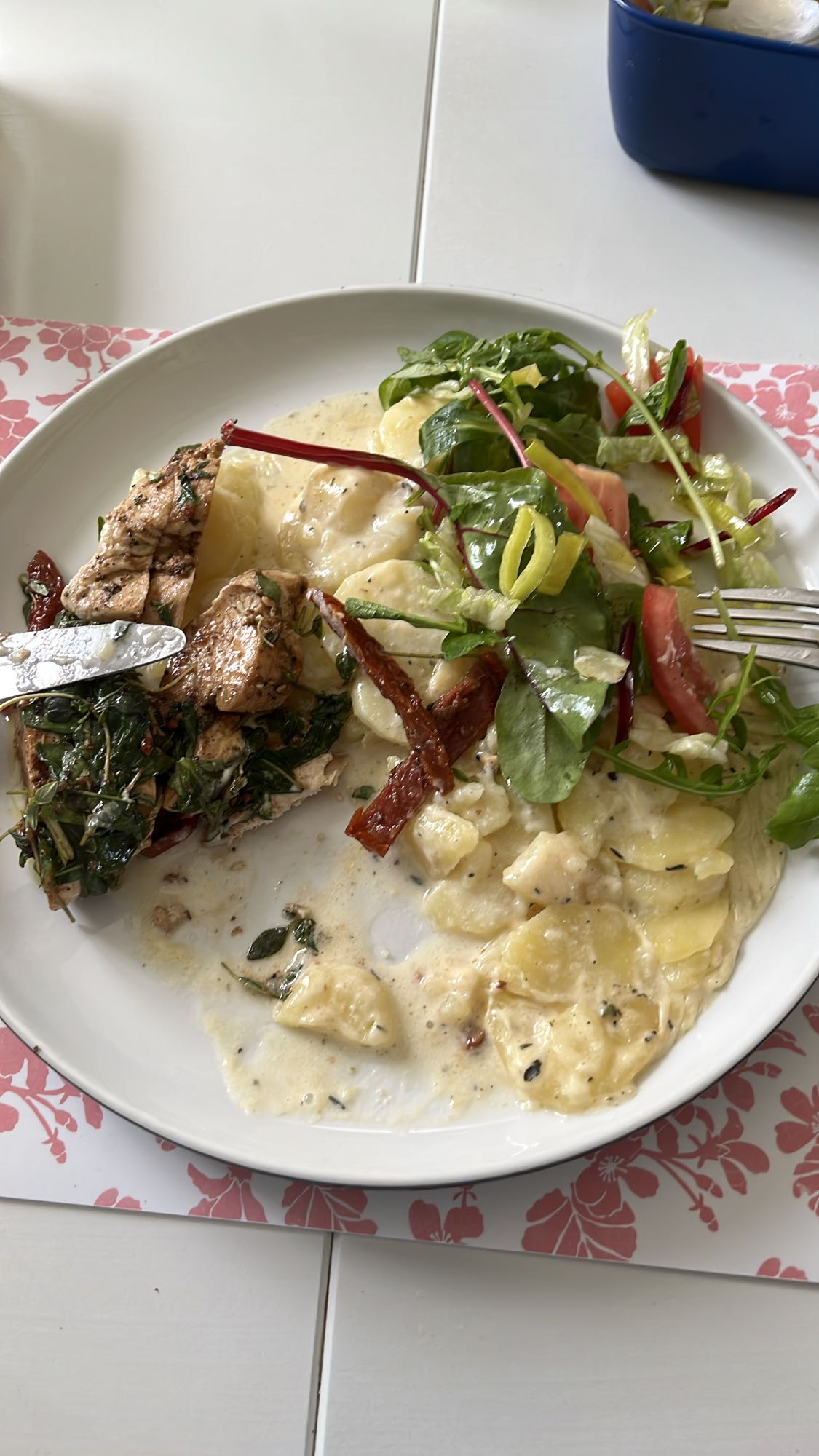 Kyckling med potatisgratäng