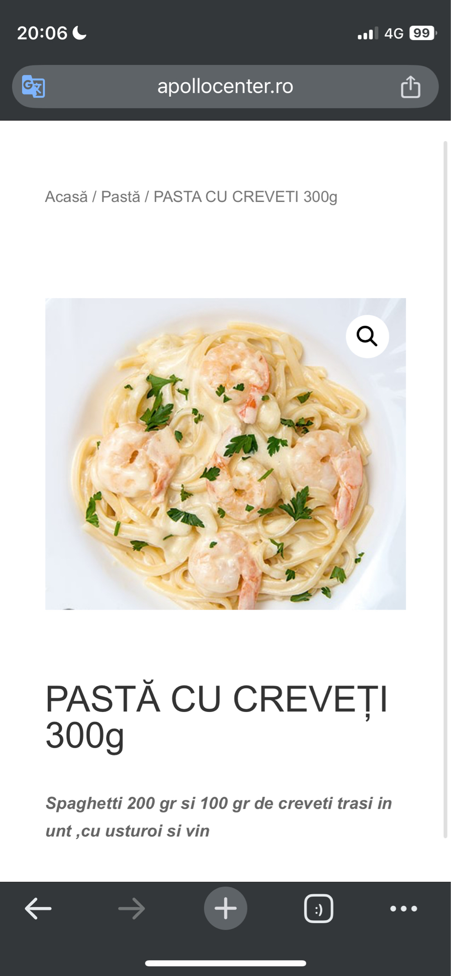 Pasta cu creveți