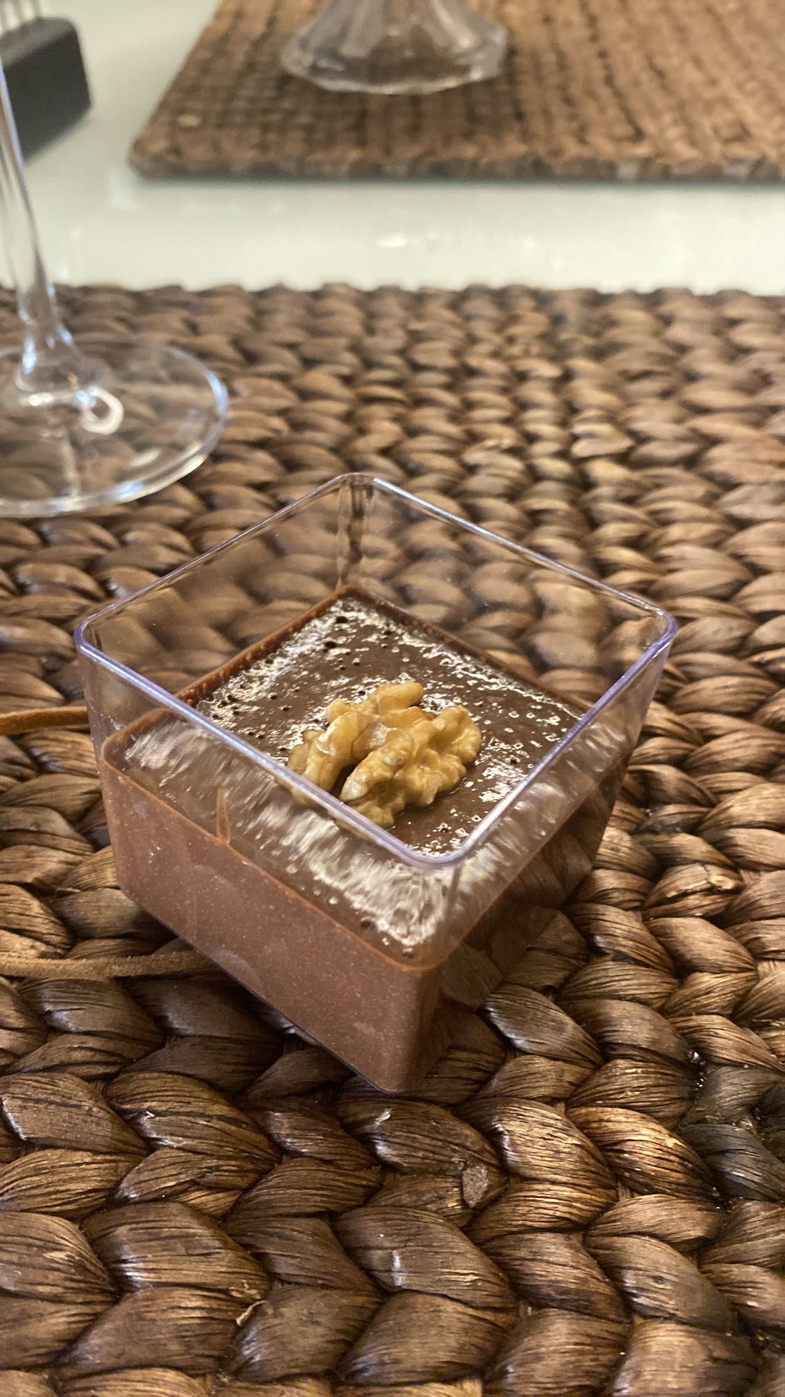mousse de chocolate c/ noz