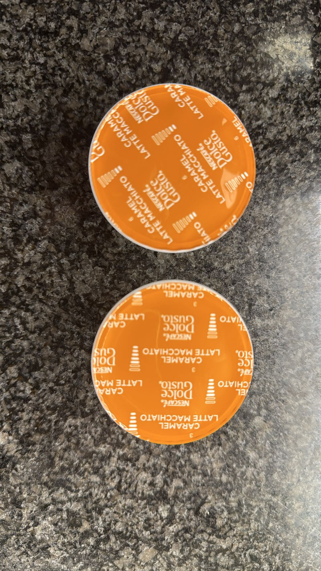 Caramel latte macchiato cups