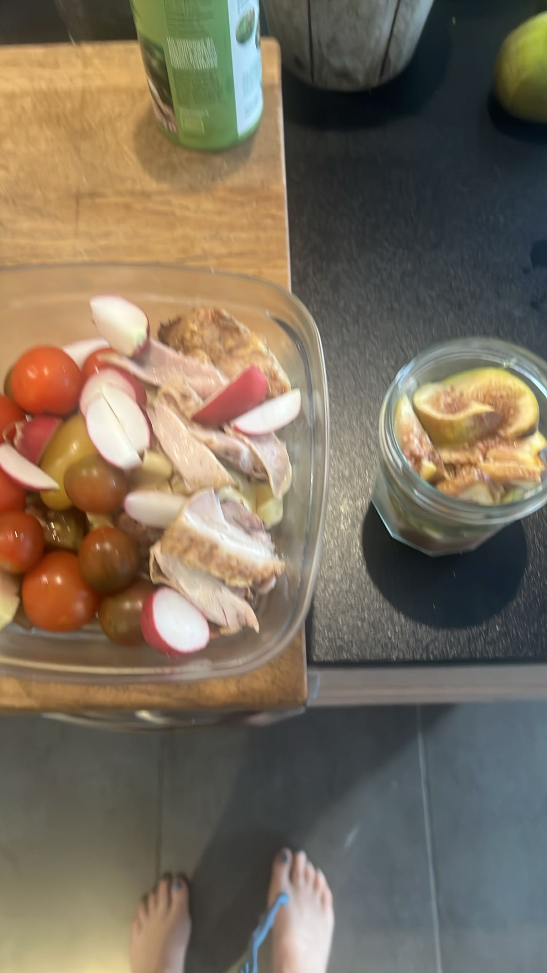 Salade poulet et figues