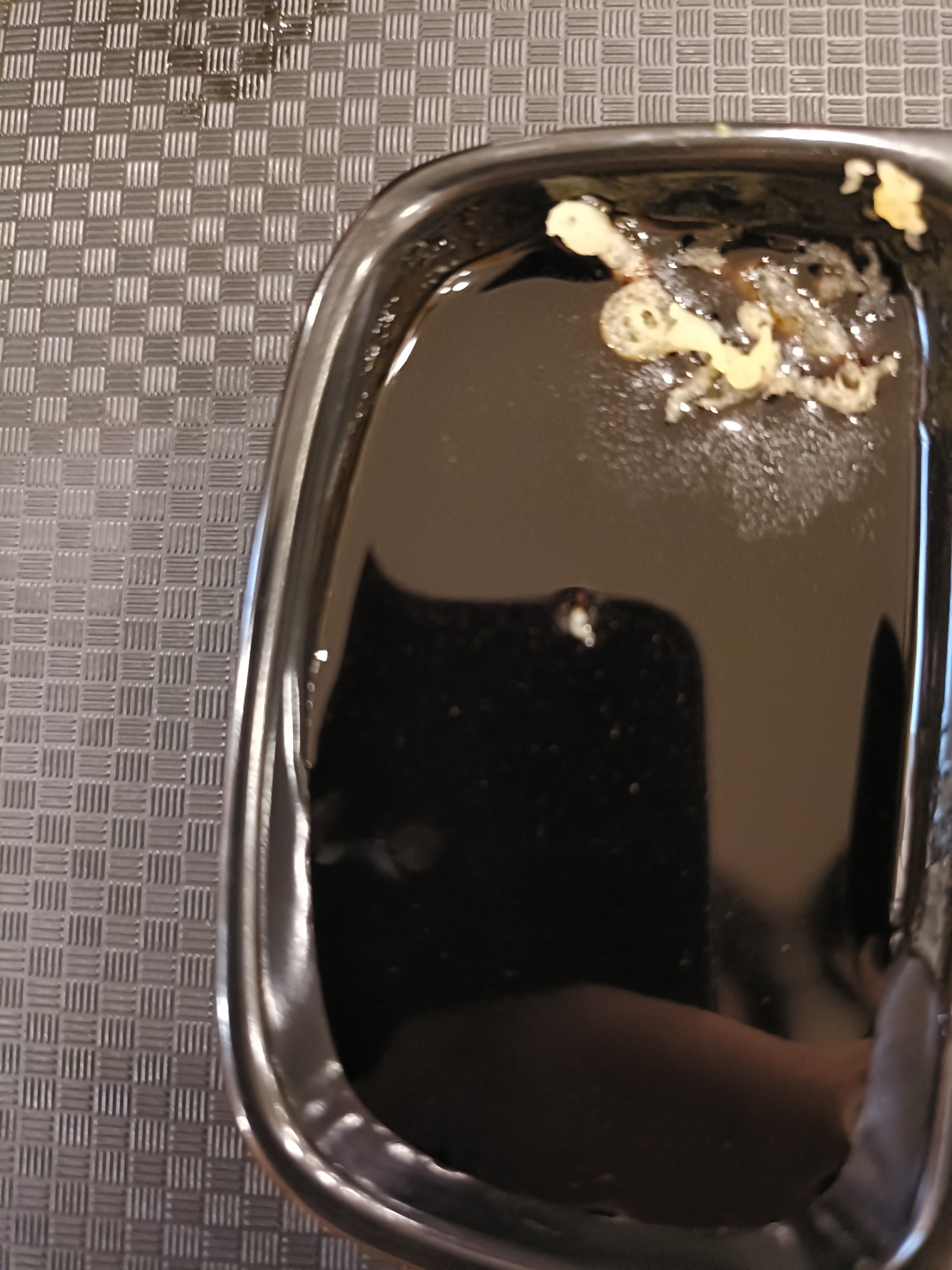 Soy sauce with tempura bits