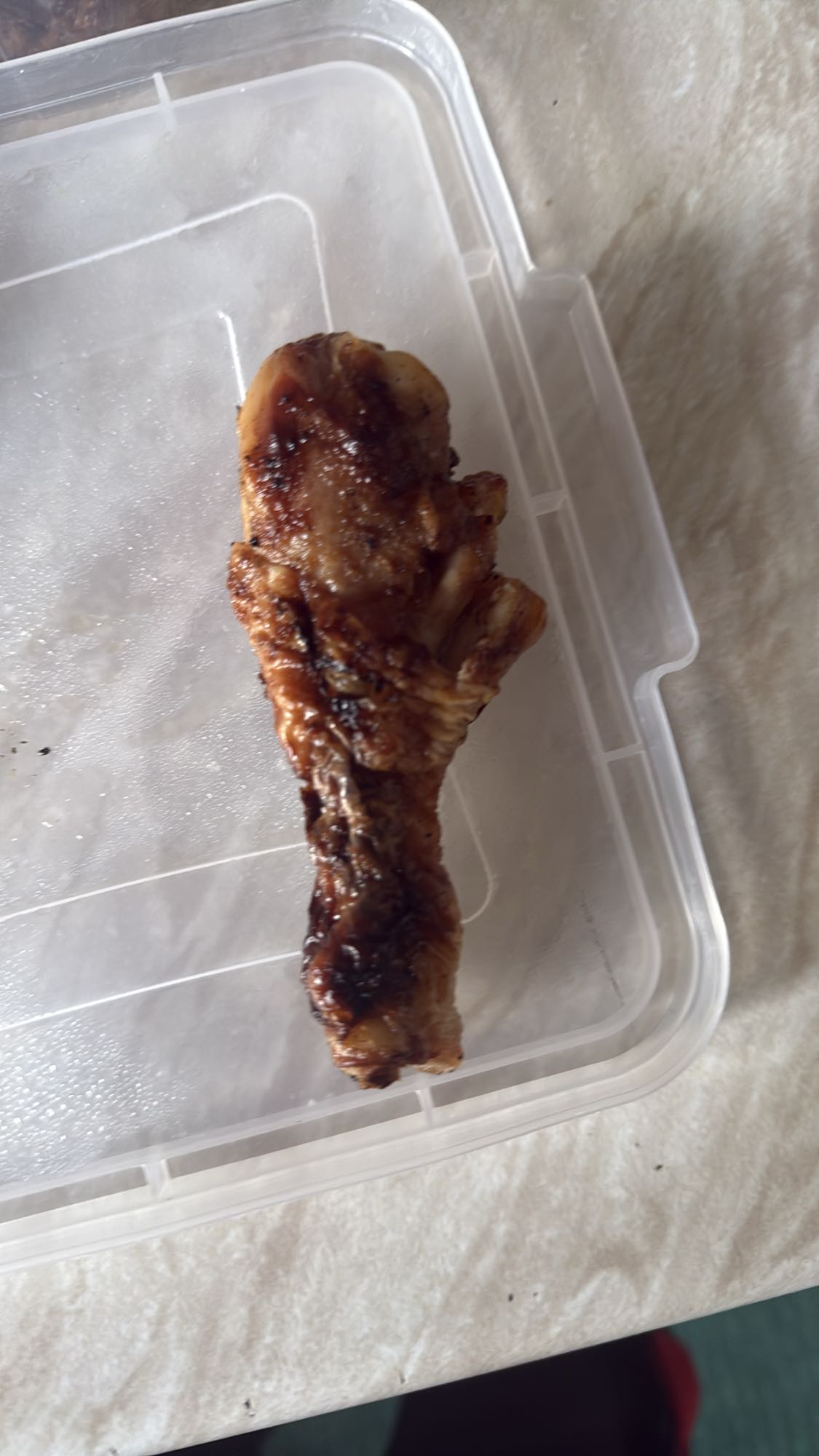 Grilled chicken drumstick