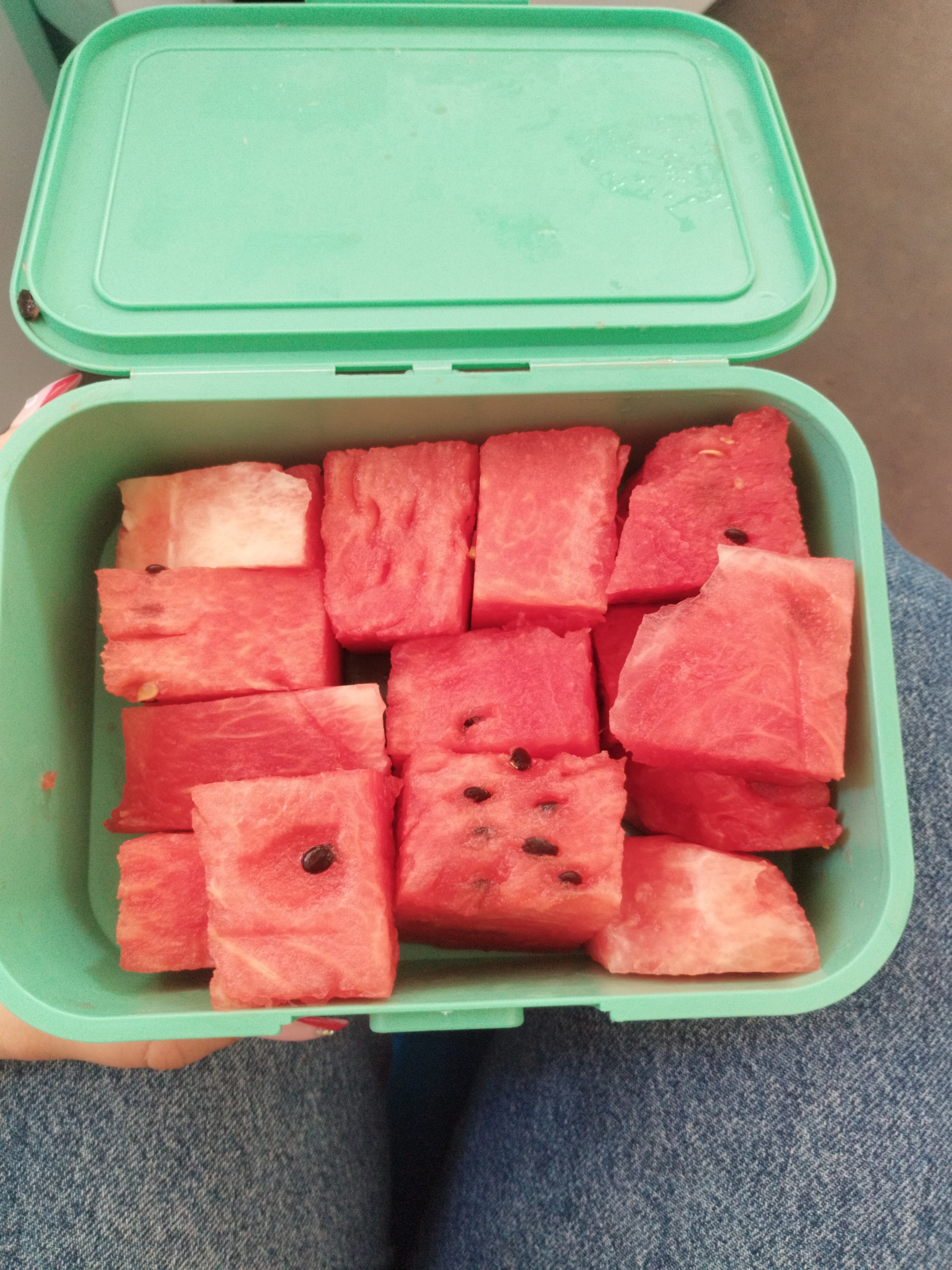 Watermelon cubes