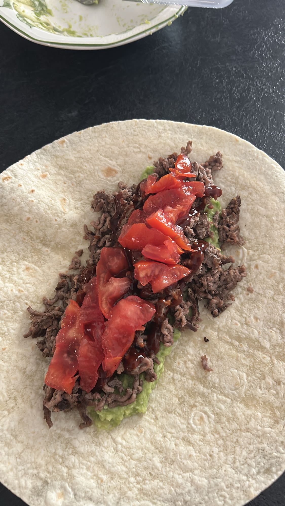 Tortilla au bœuf double steak et fromage