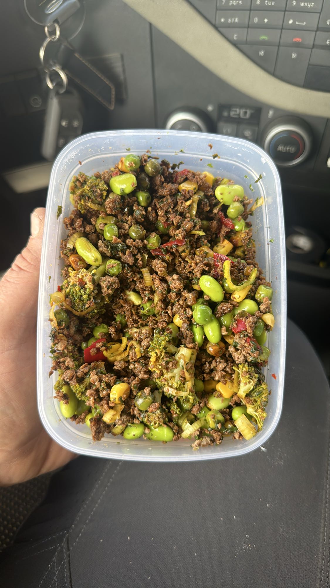 Älgfärs med grönsaker