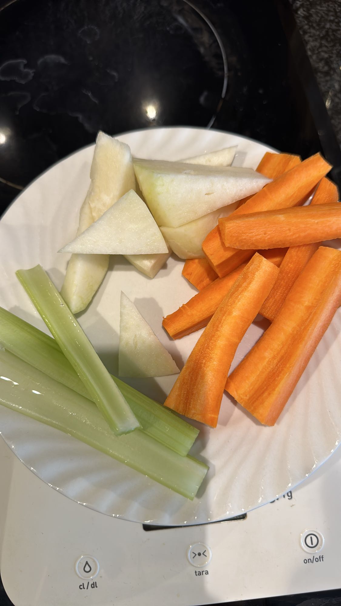 Raw veggie and fruit plate