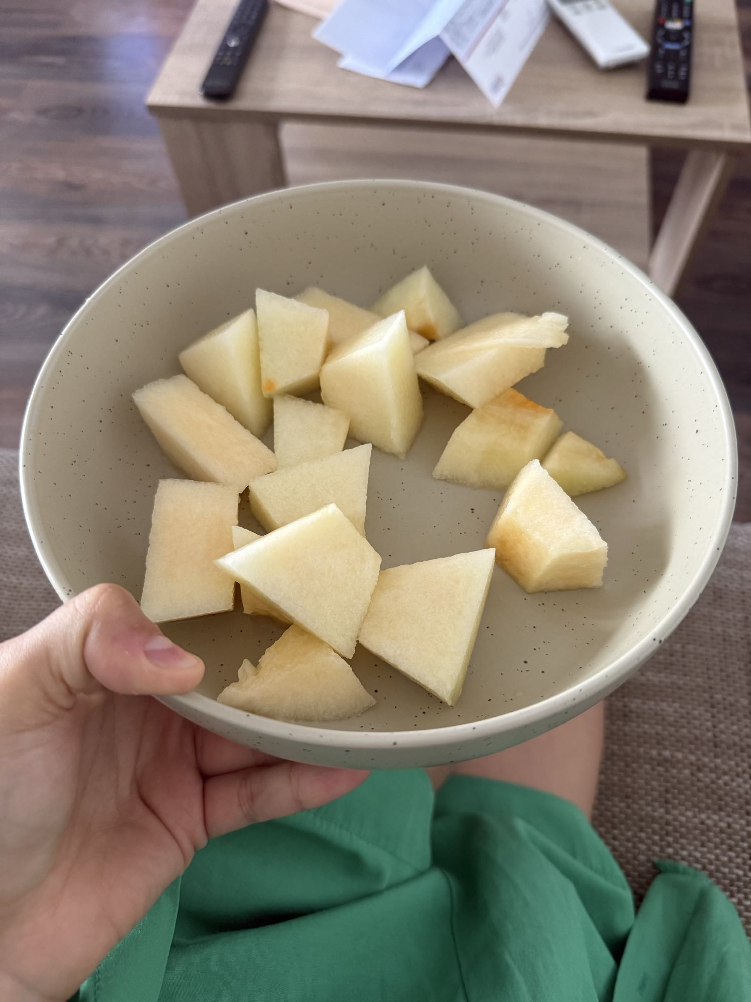 Chopped melon bowl