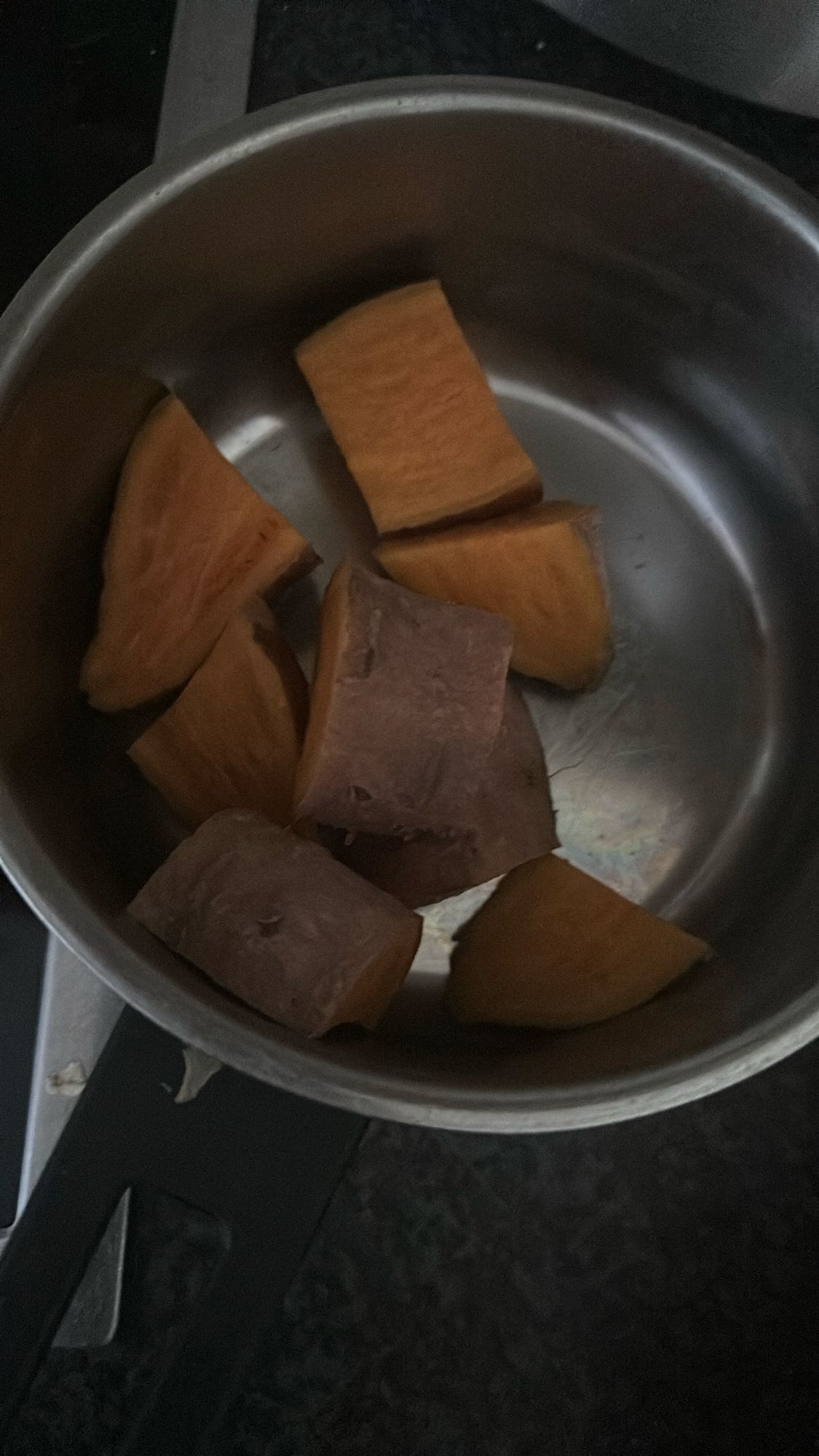 Gekochte Süßkartoffel