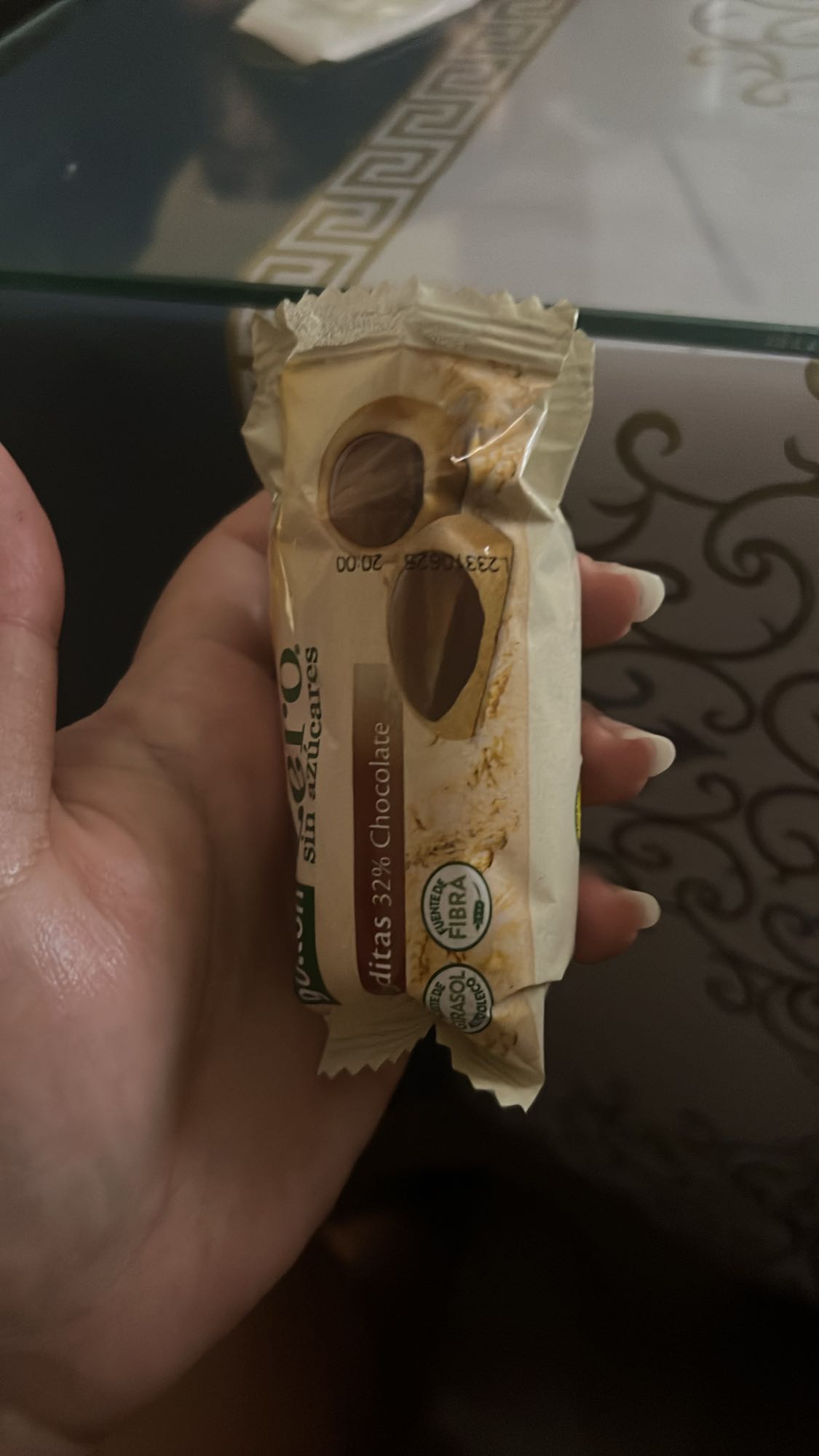 Barrita chocolate sin azúcar