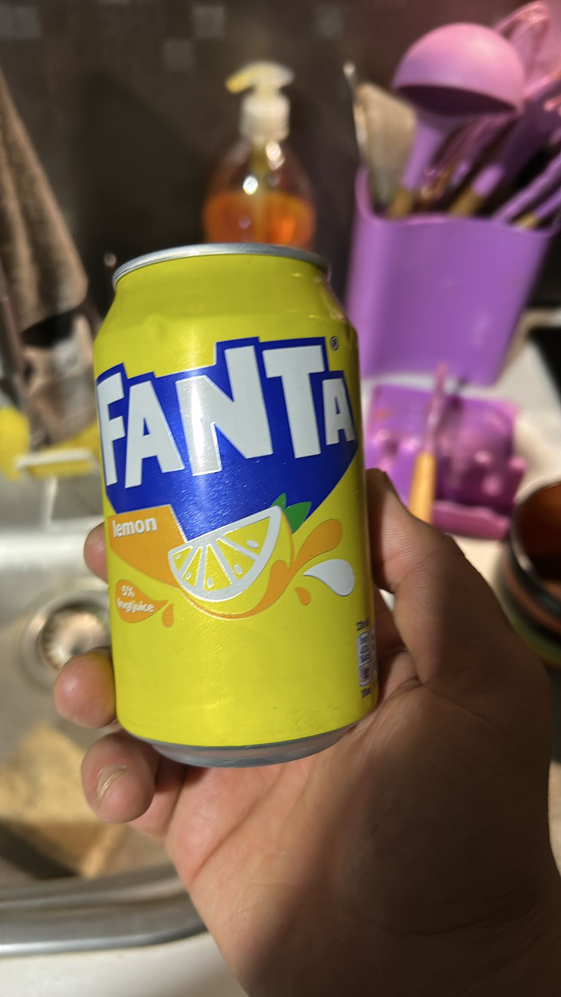 Fanta Lemon Soda Can