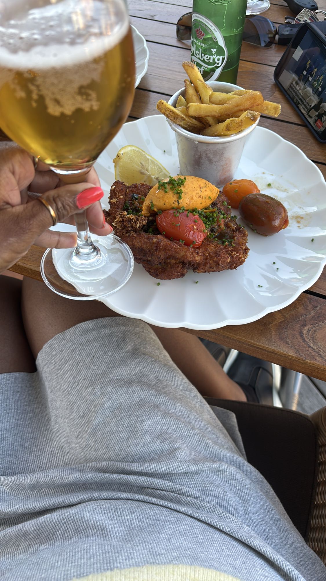 Schnitzel med pommes