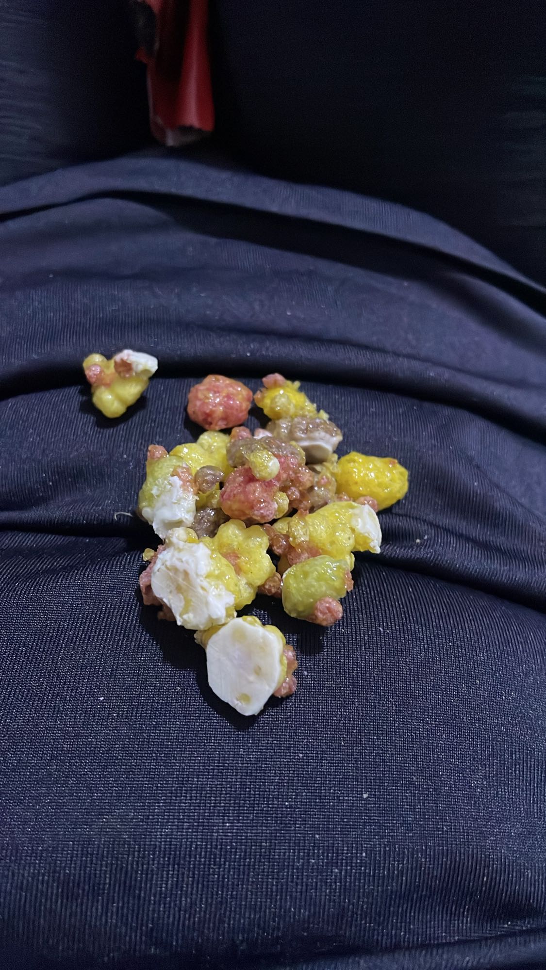 Colorful popcorn snack