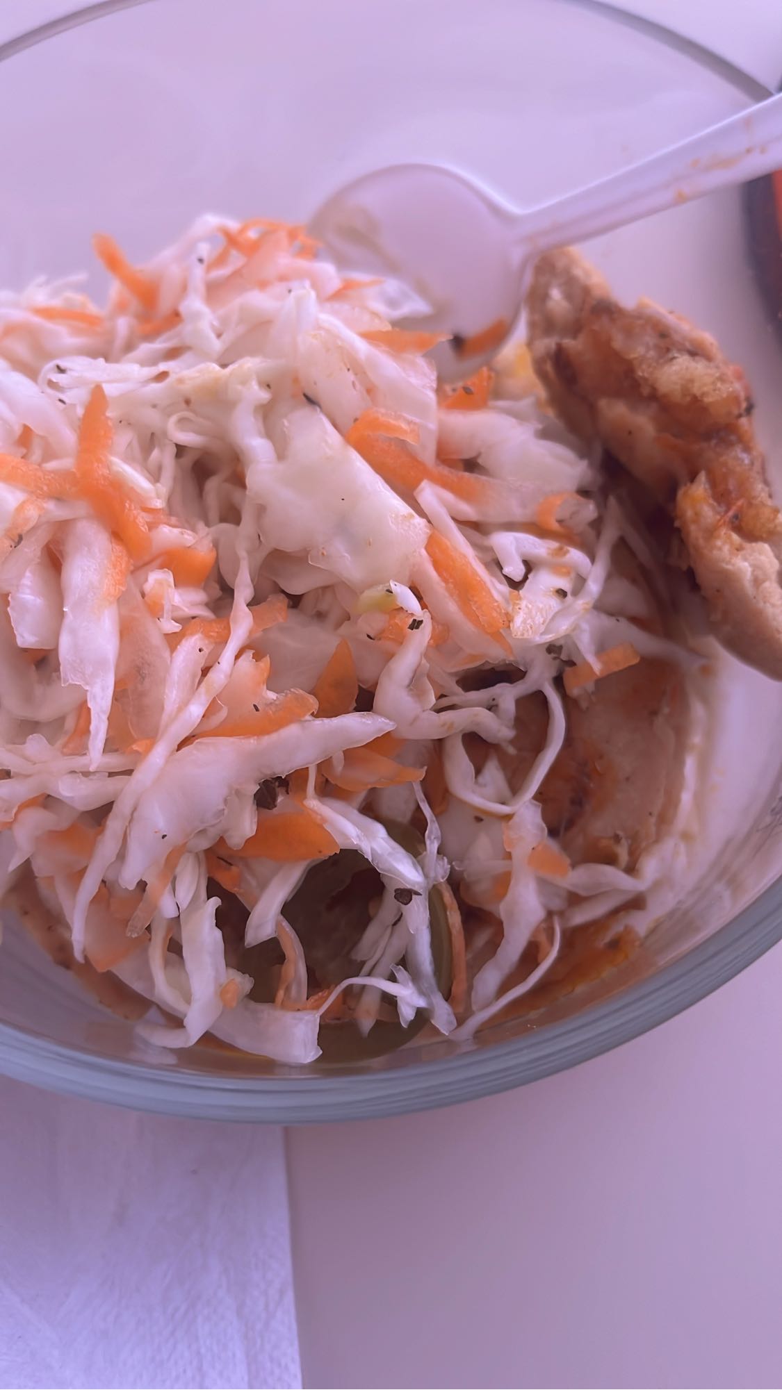 ensalada de col con pollo