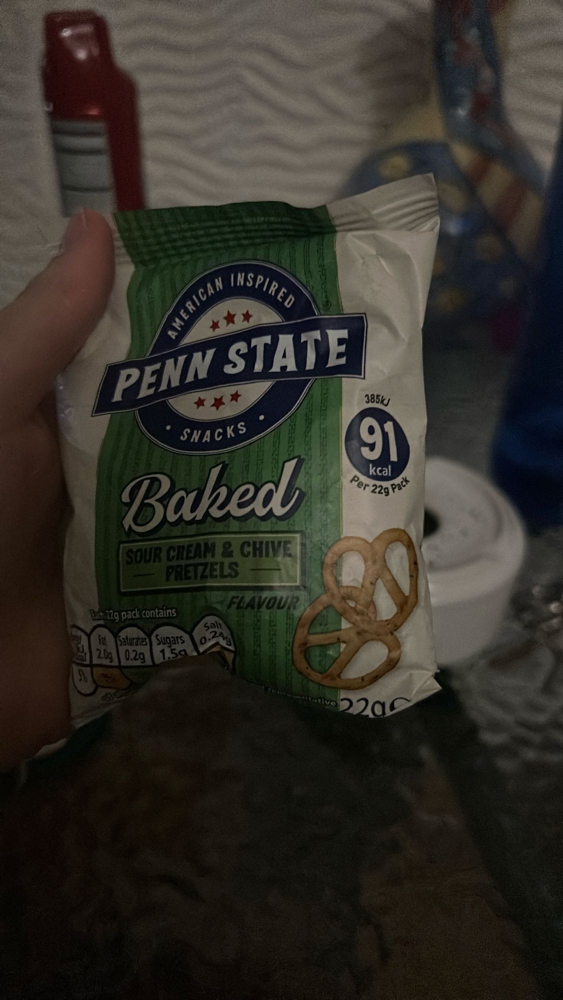 Pretzels crema agria y cebollino