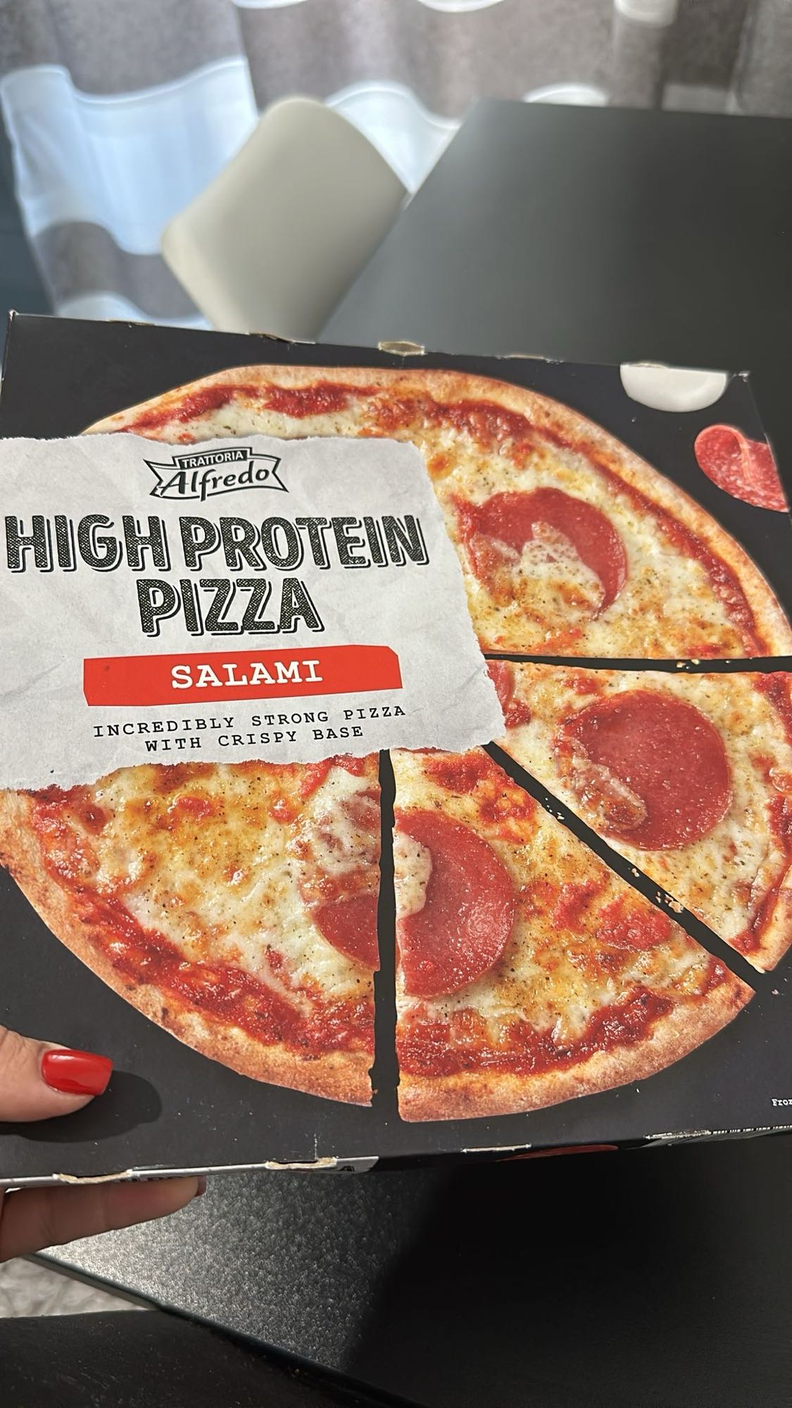 High Protein Salami Pizza