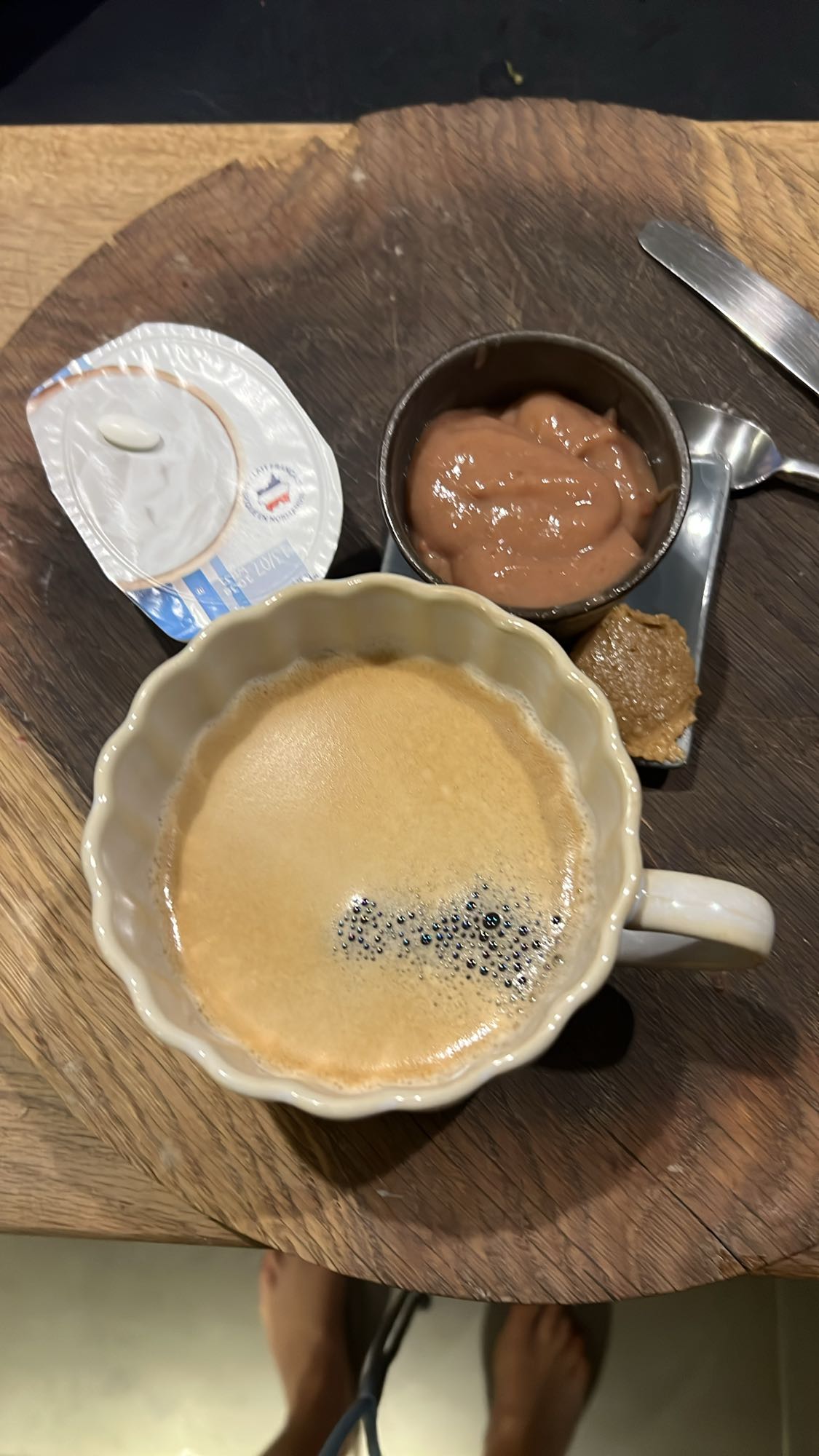 Petit-déjeuner café crème