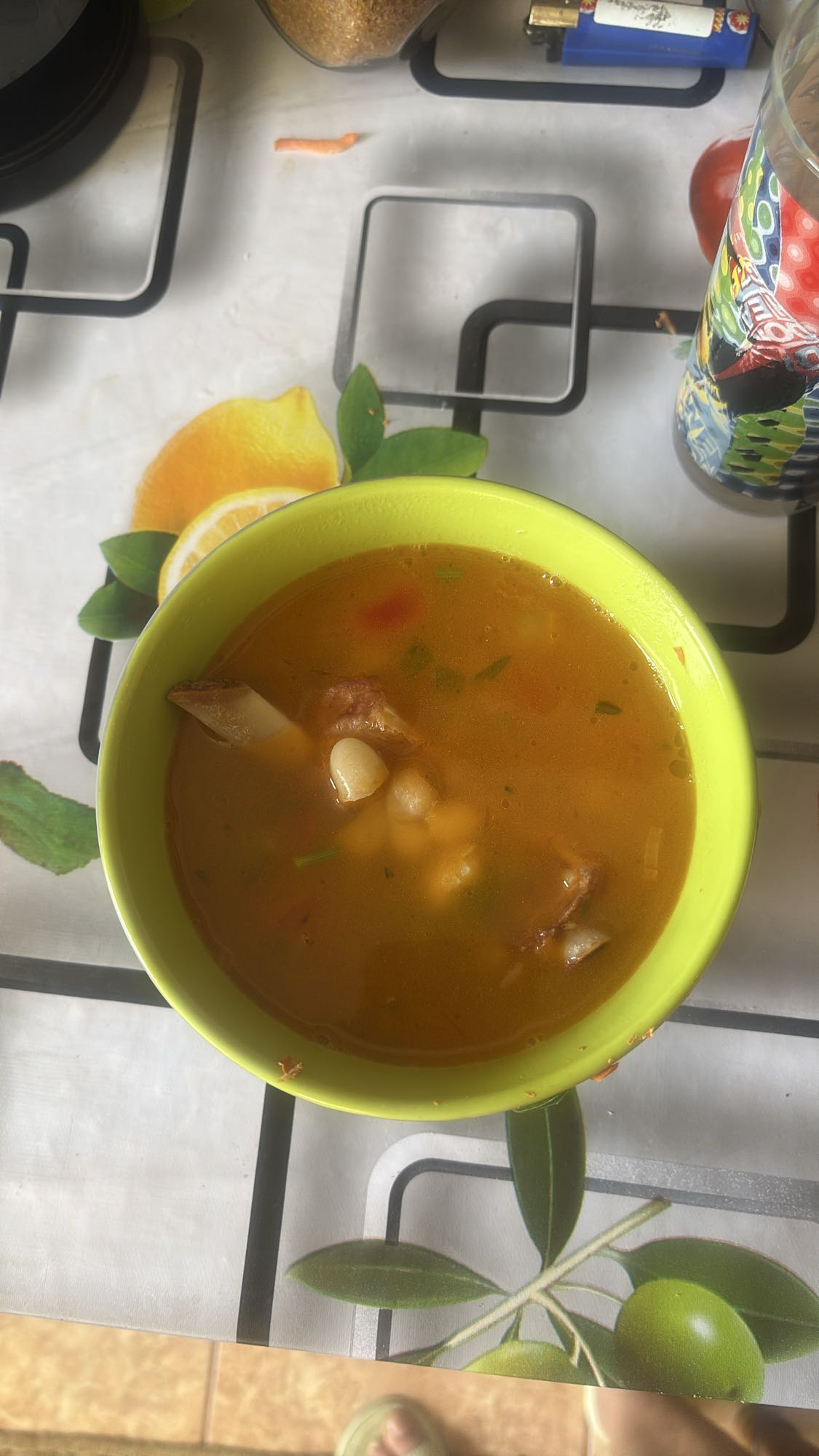 Ciorbă cu năut și carne