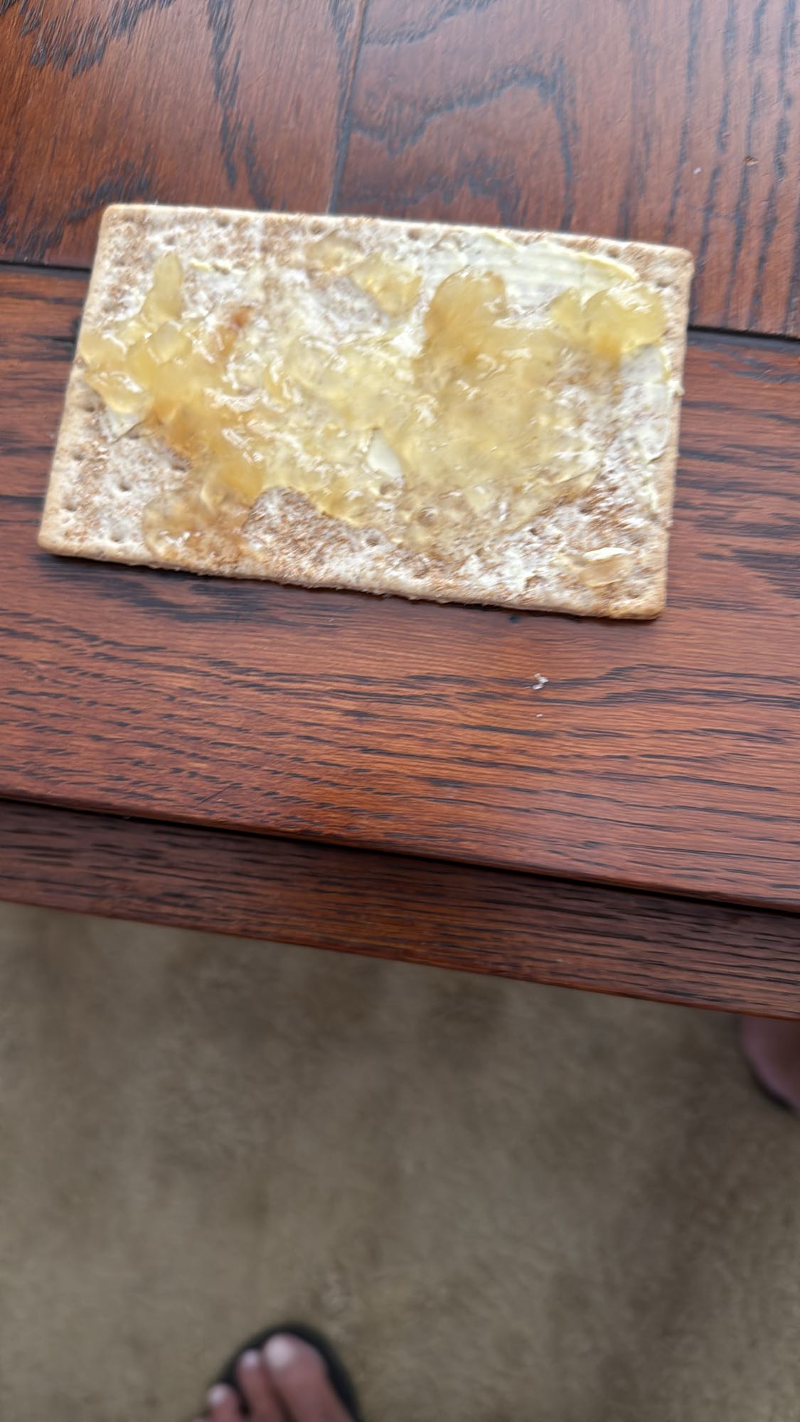 Knäckebröd met jam