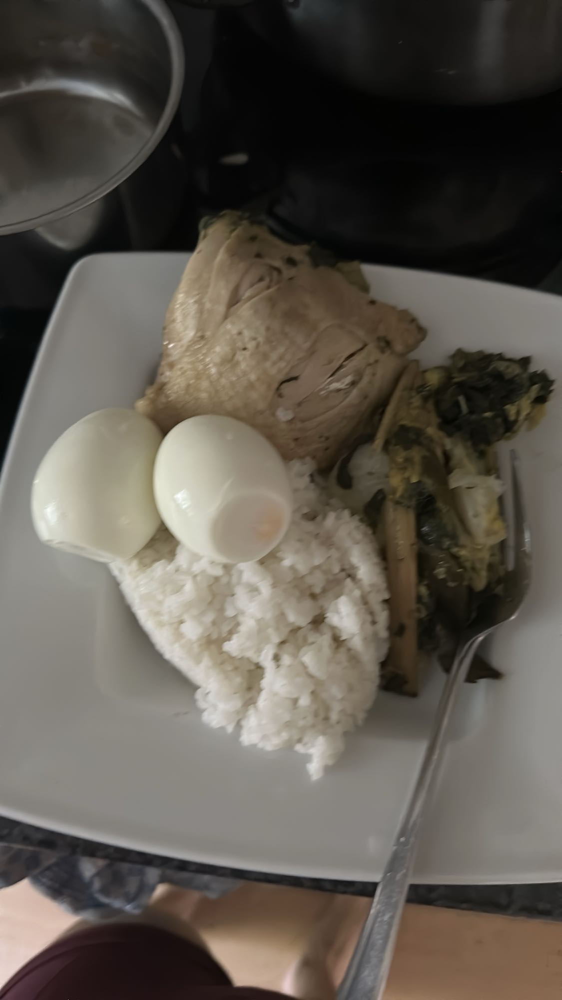 Rijst met kip en eieren