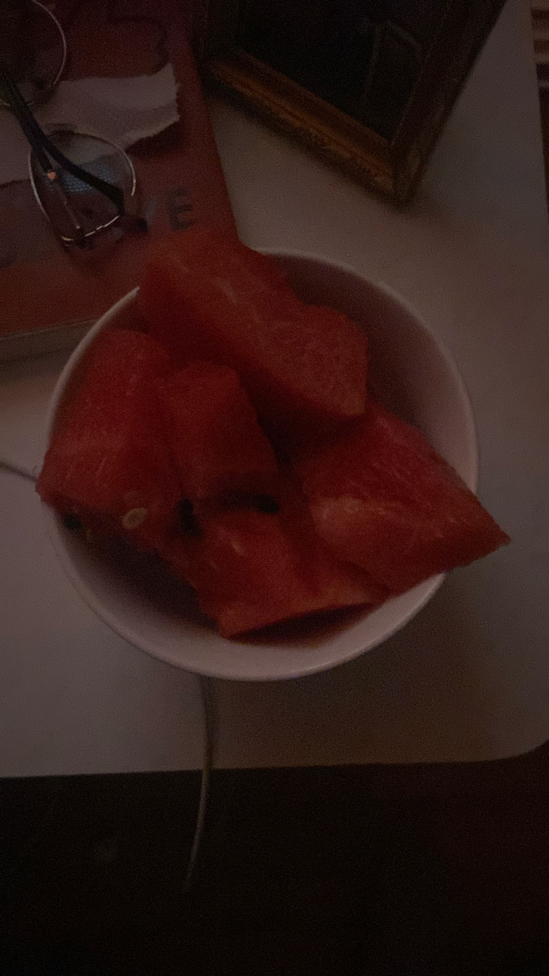 Bucăți de pepene roșu