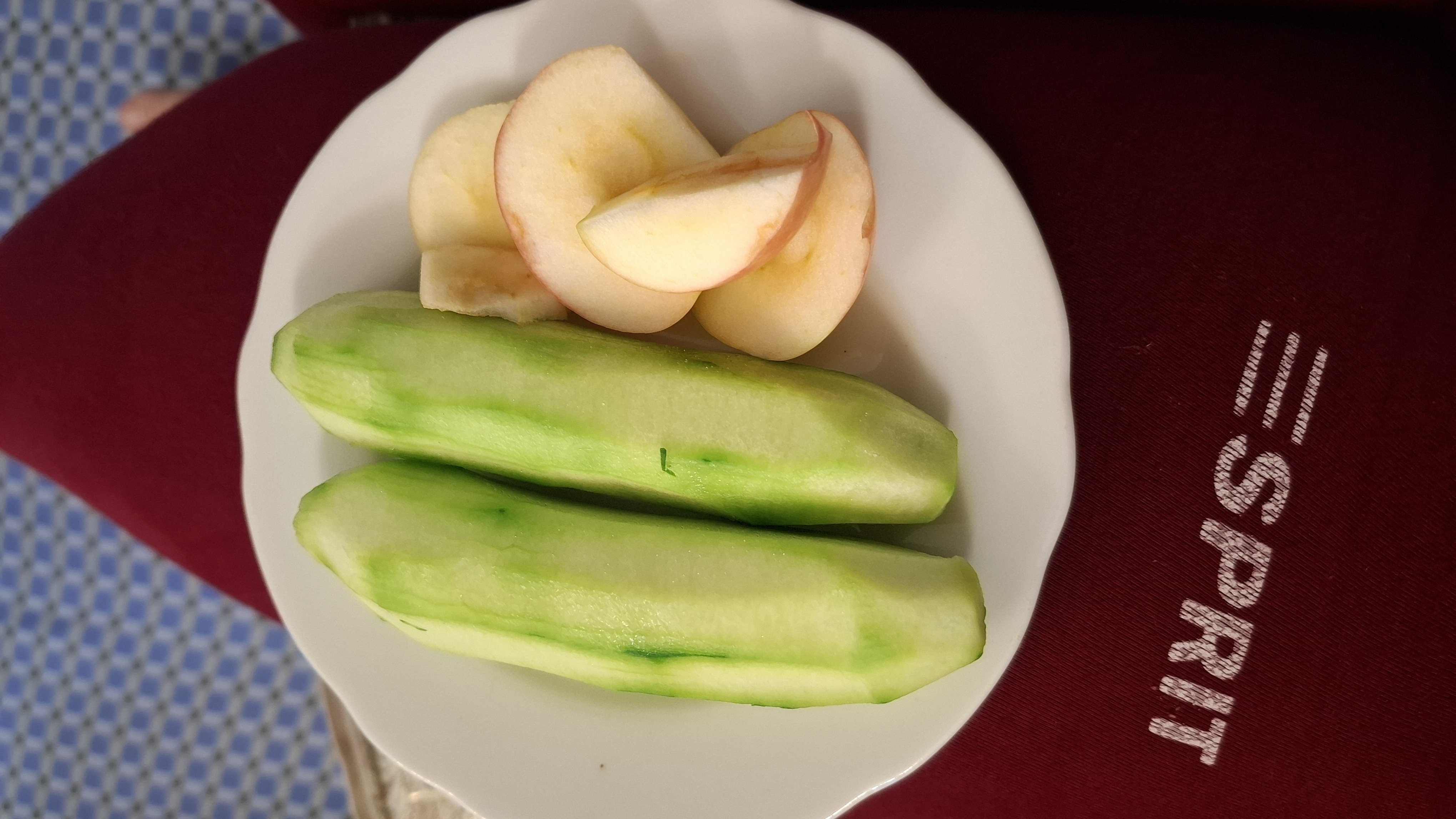 Apple and cucumber plate