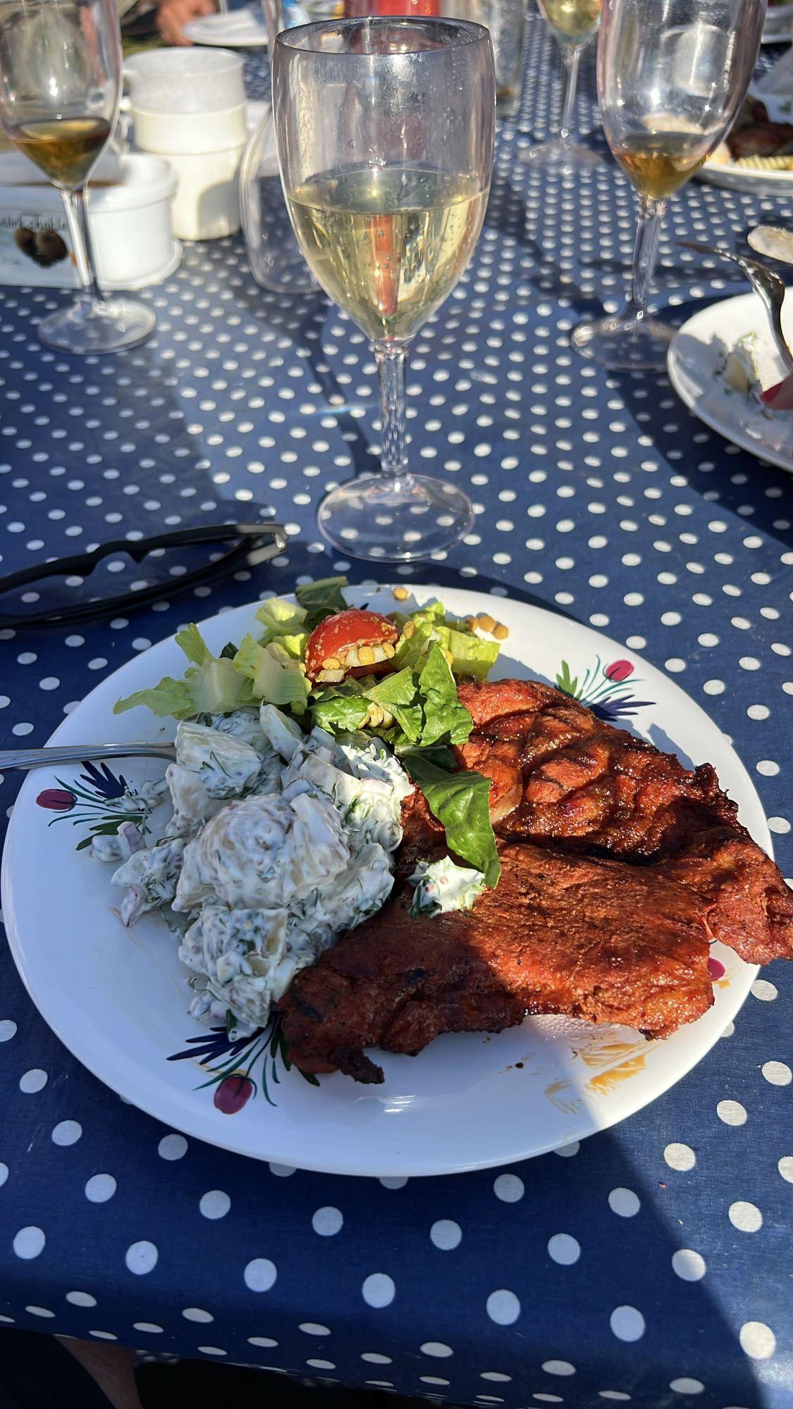 Grilltallrik med potatissallad