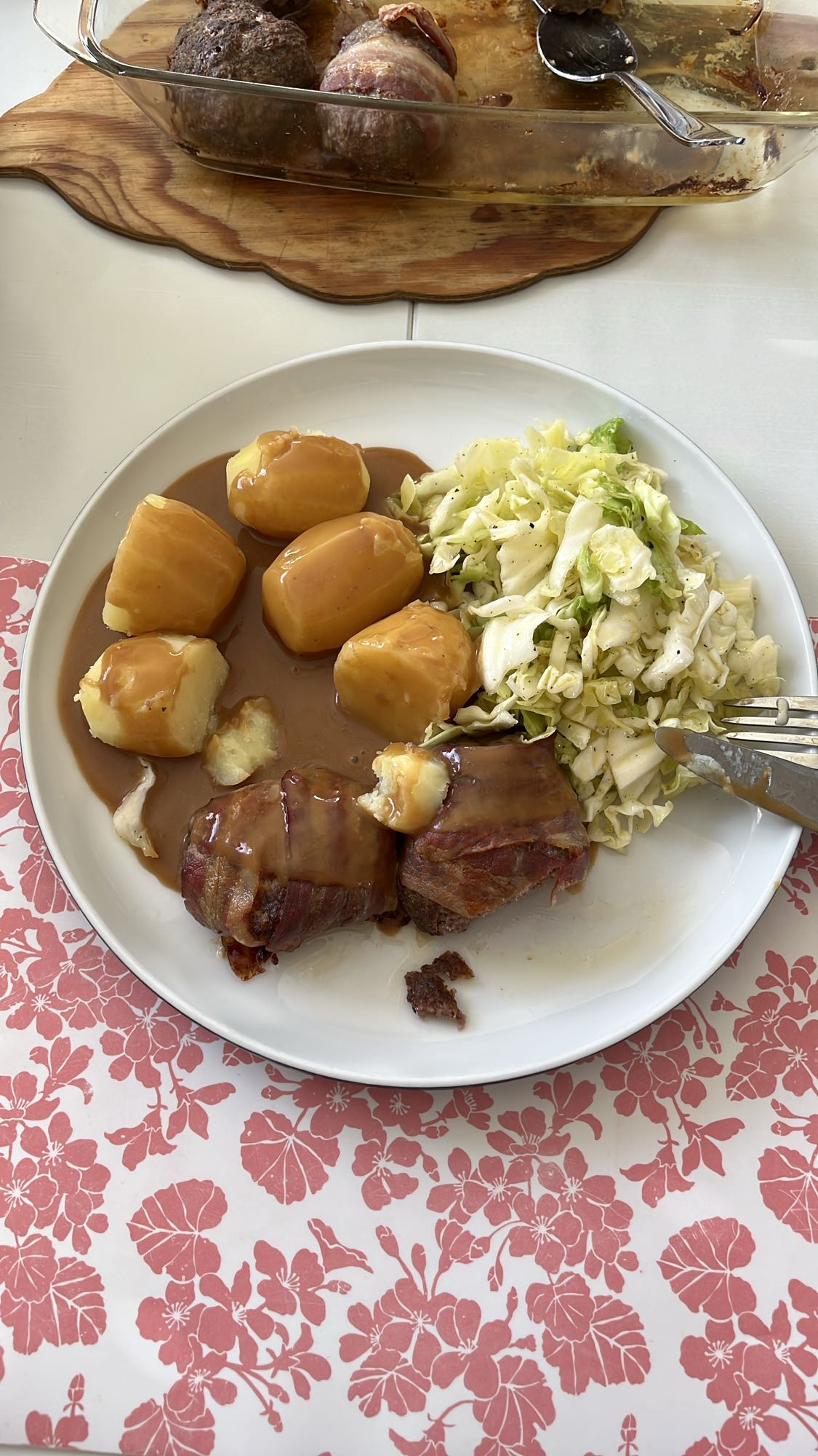 Köttfärsrulle med potatis
