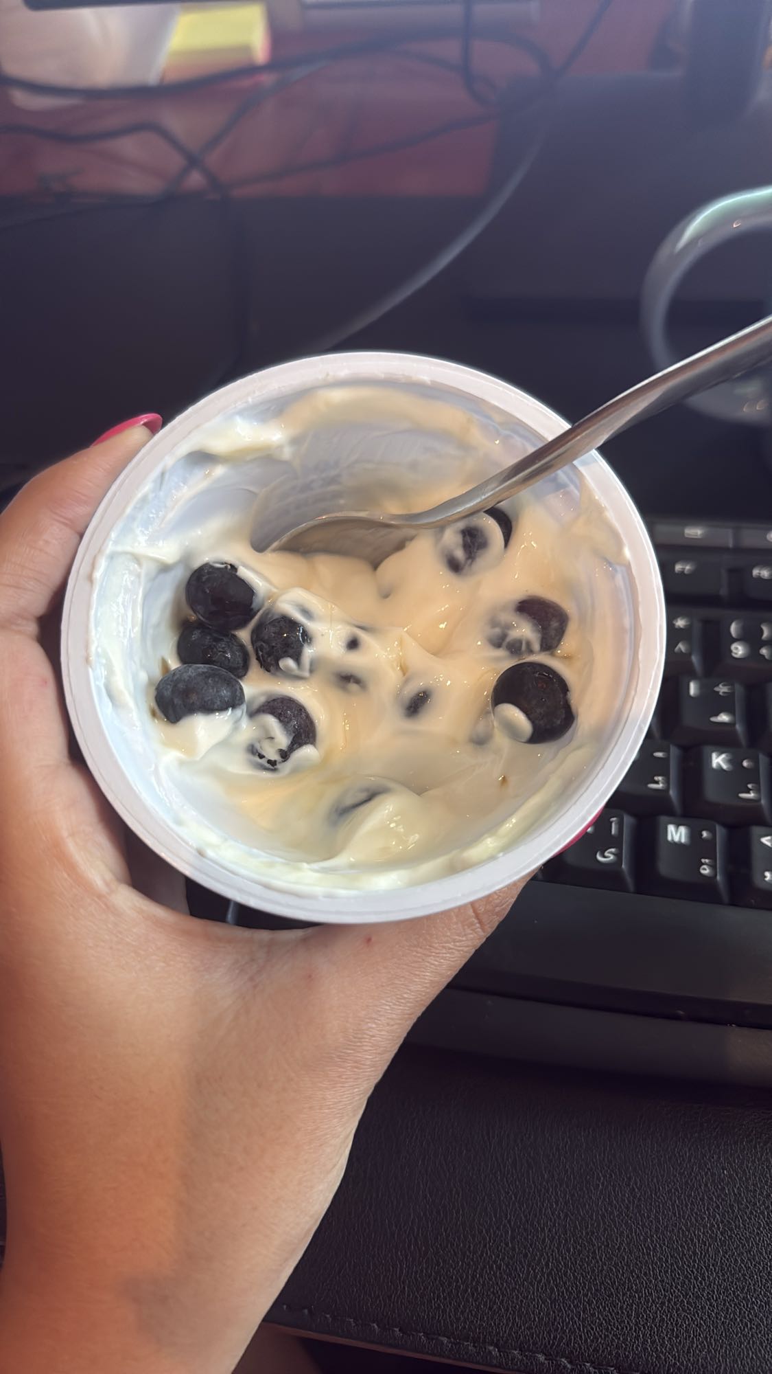 Greek yogurt with blueberries
