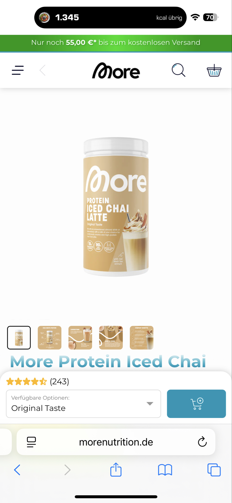 Protein Iced Chai Latte