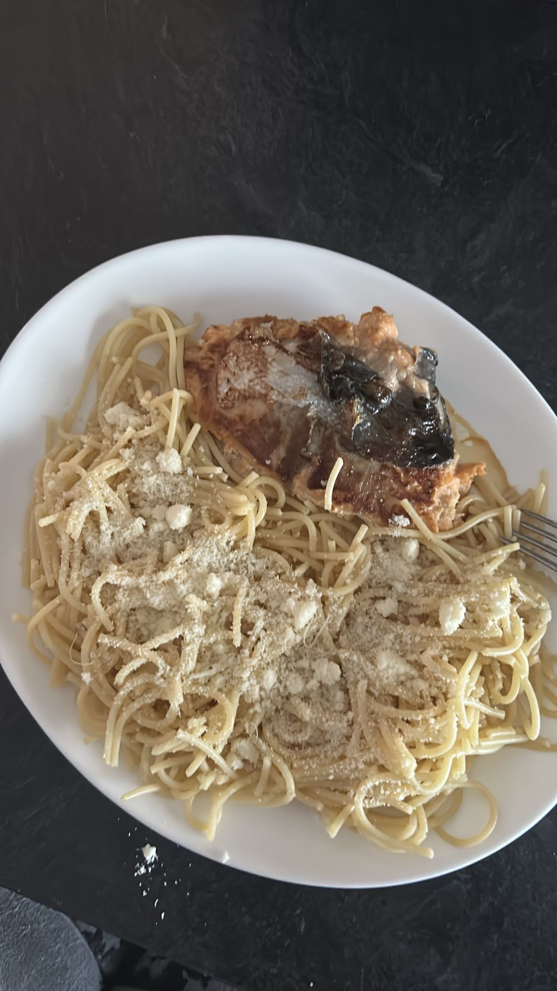Pâtes parmesan et saumon