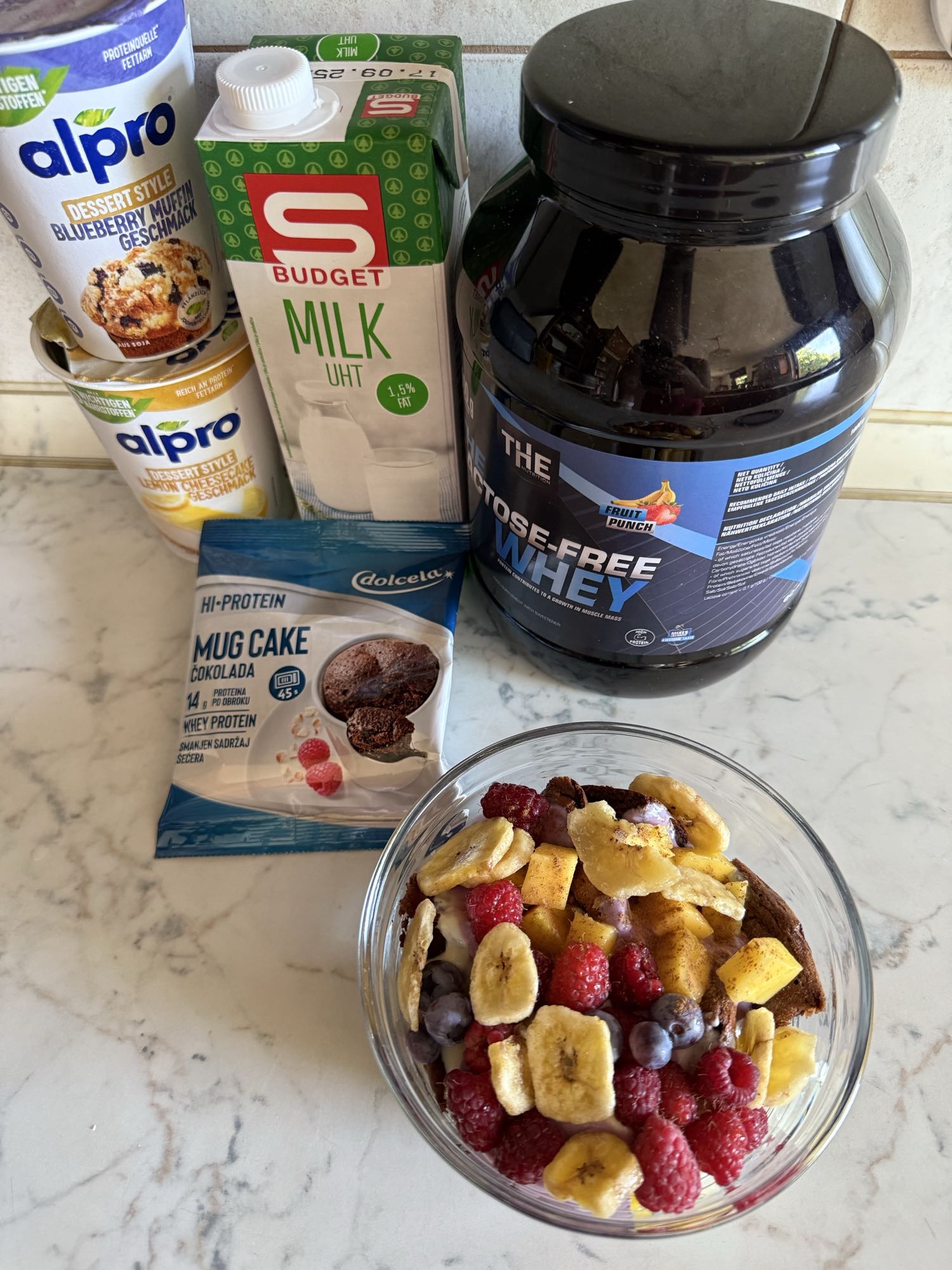 Protein Fruit Mug Cake