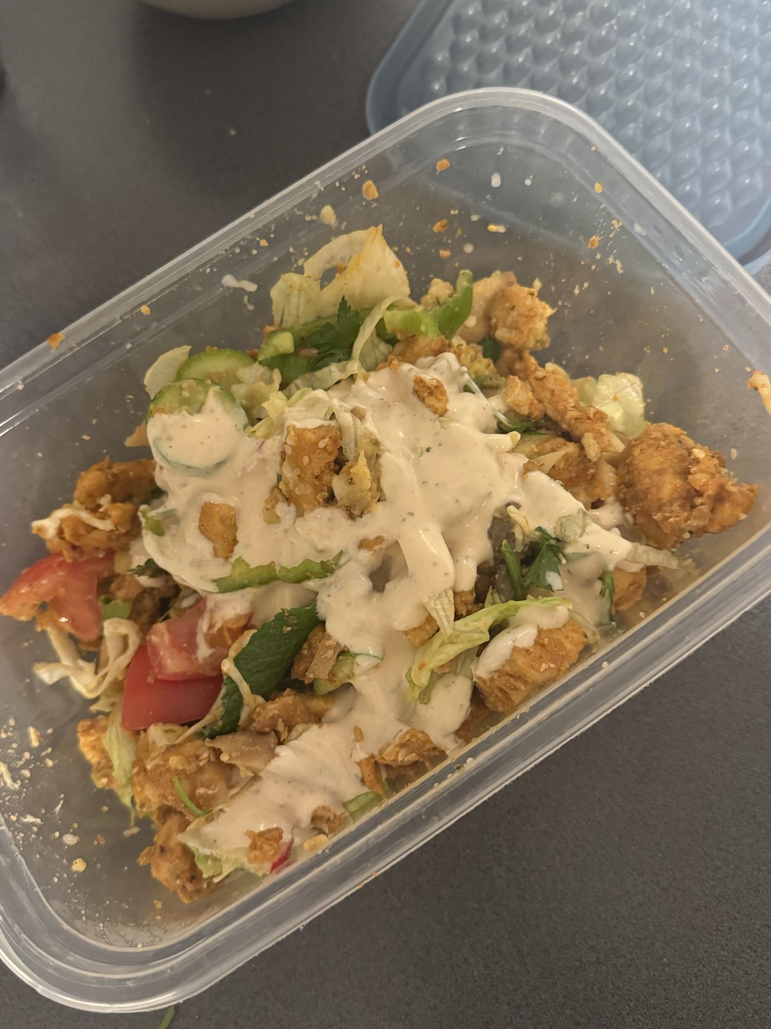 Hähnchensalat mit Dressing